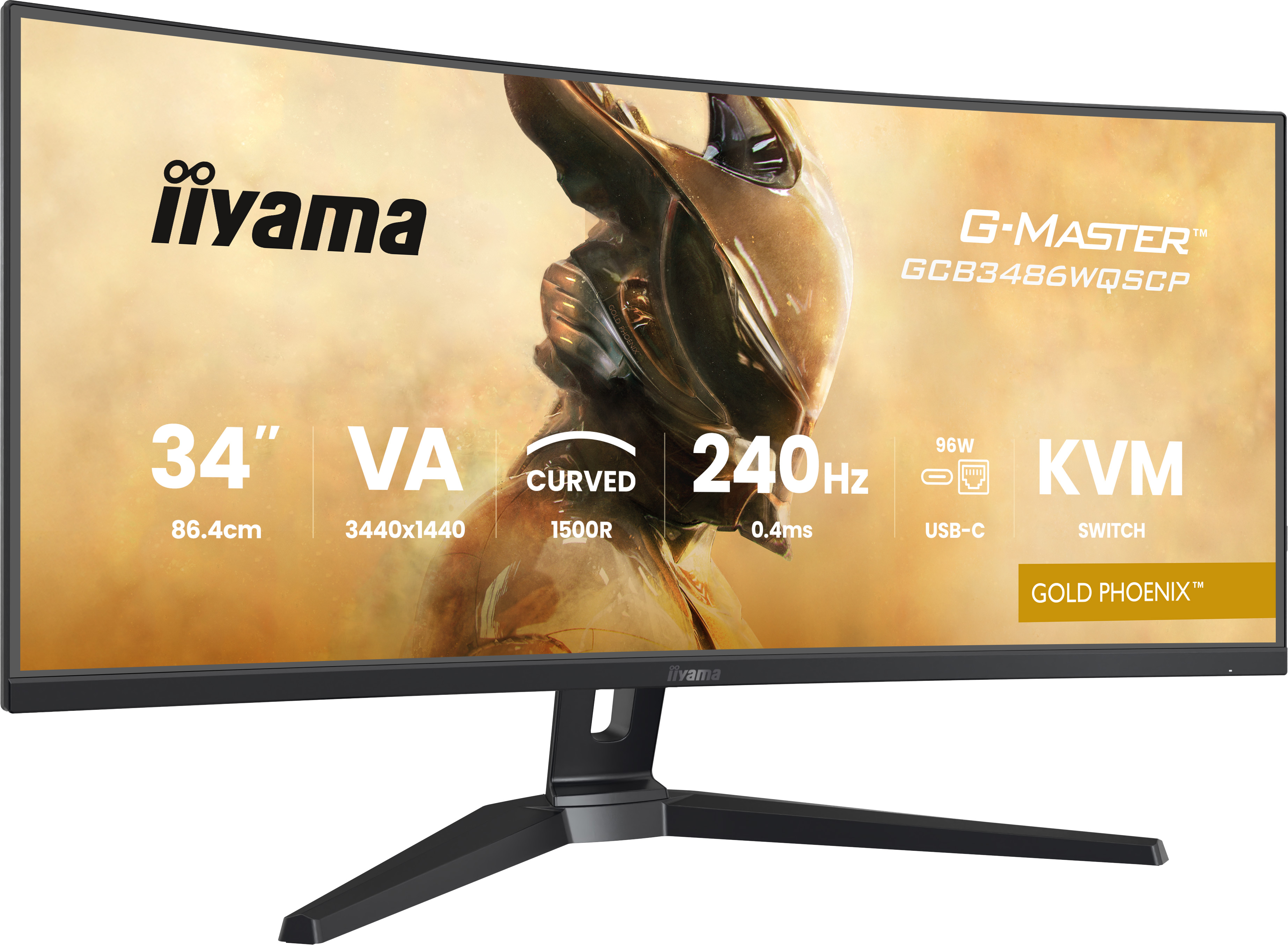 B-WARE - Iiyama G-MASTER Gold Phoenix GCB3486WQSCP-B1 Curved-Monitor 86.4 cm (34") UWQHD, VA, 1ms, H