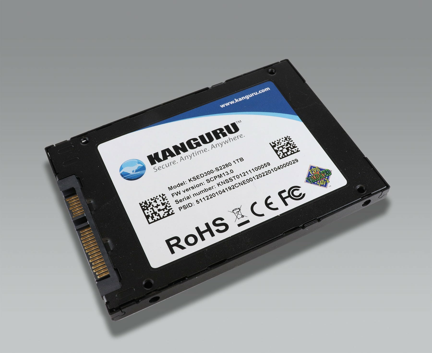 Kanguru Solutions Kanguru Defender - SSD - verschlüsselt - 500 GB - intern - 2.5" (6.4 cm)