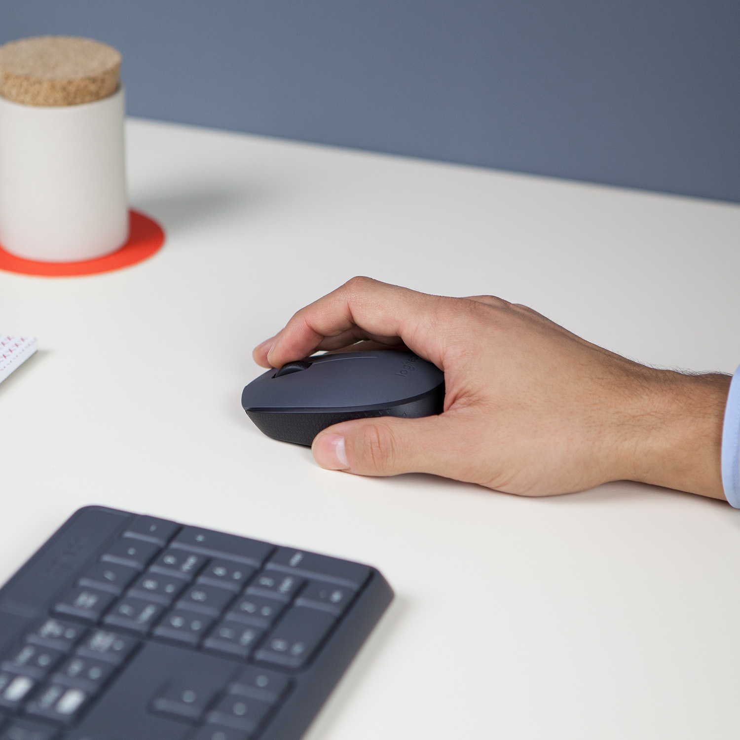 Logitech MK235 - Tastatur-und-Maus-Set - kabellos