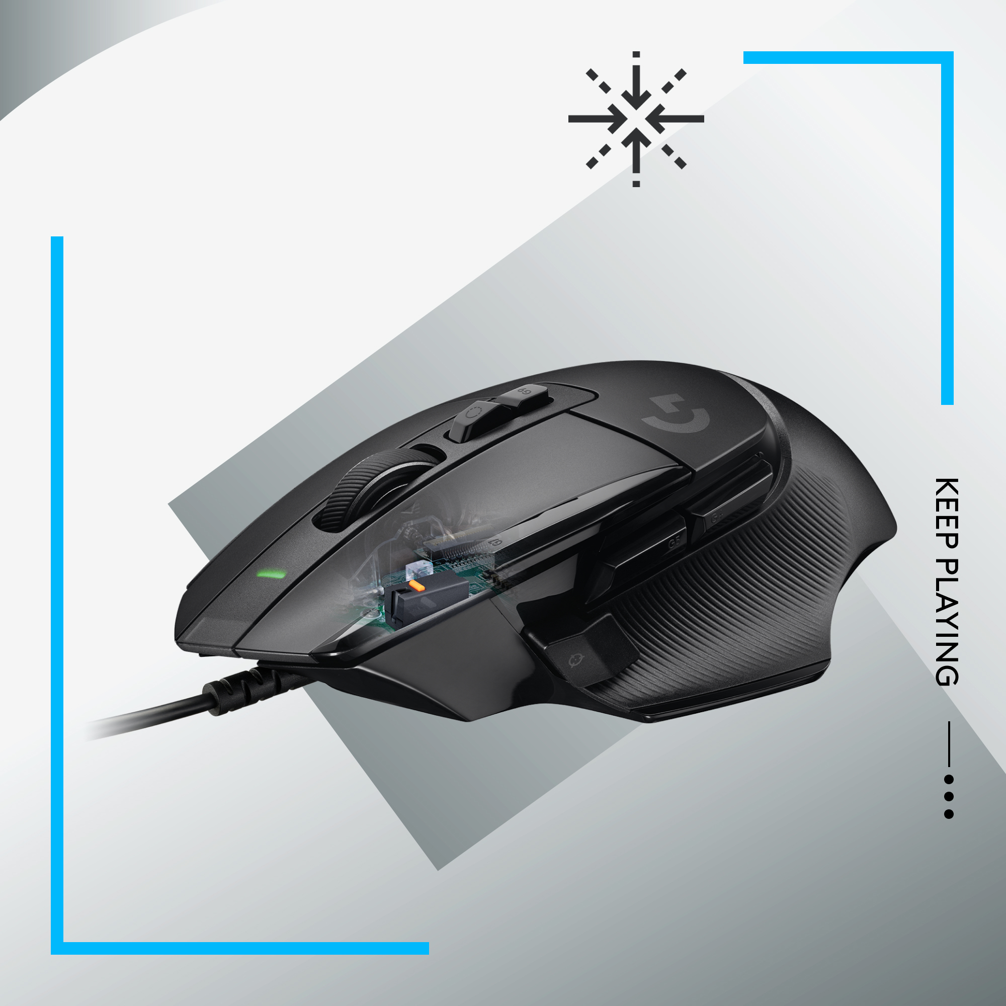 Logitech G G502 X - Maus - optisch - kabelgebunden