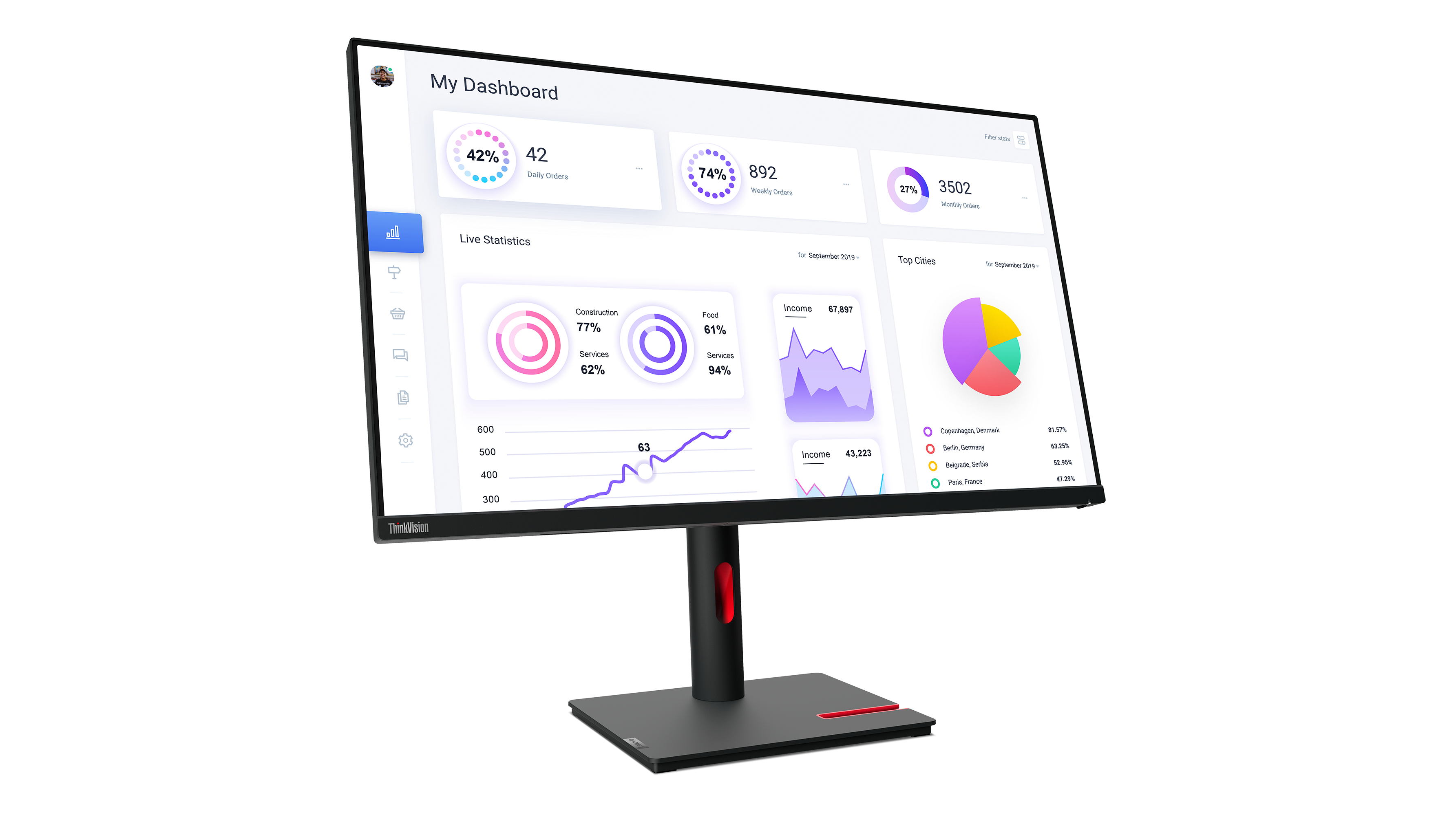 Lenovo ThinkVision T32p-30 - LED-Monitor - 80 cm (31.5")