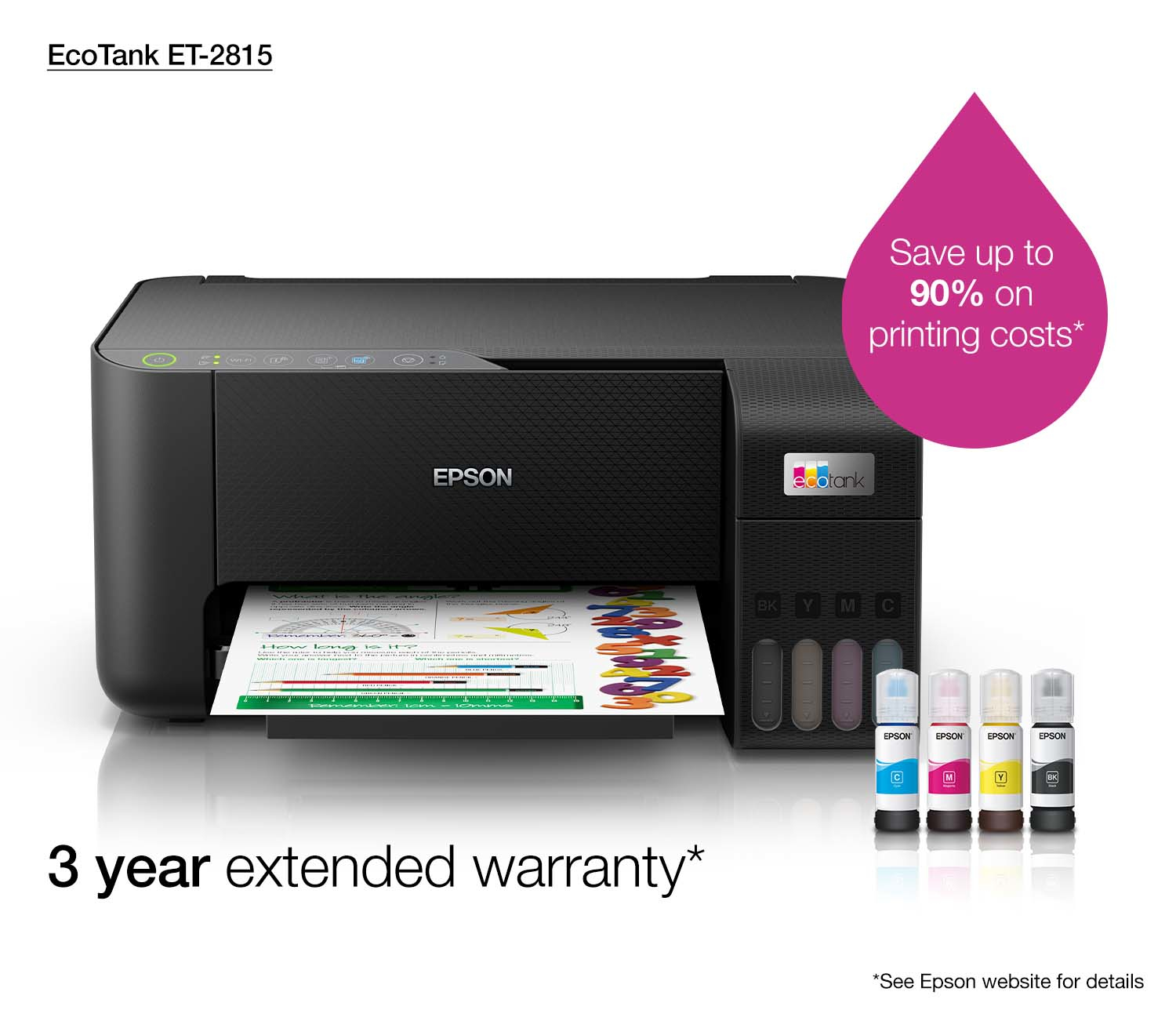 Epson EcoTank ET-2815 - Multifunktionsdrucker - Farbe - Tintenstrahl - wiederbefüllbar - A4 (Medien)