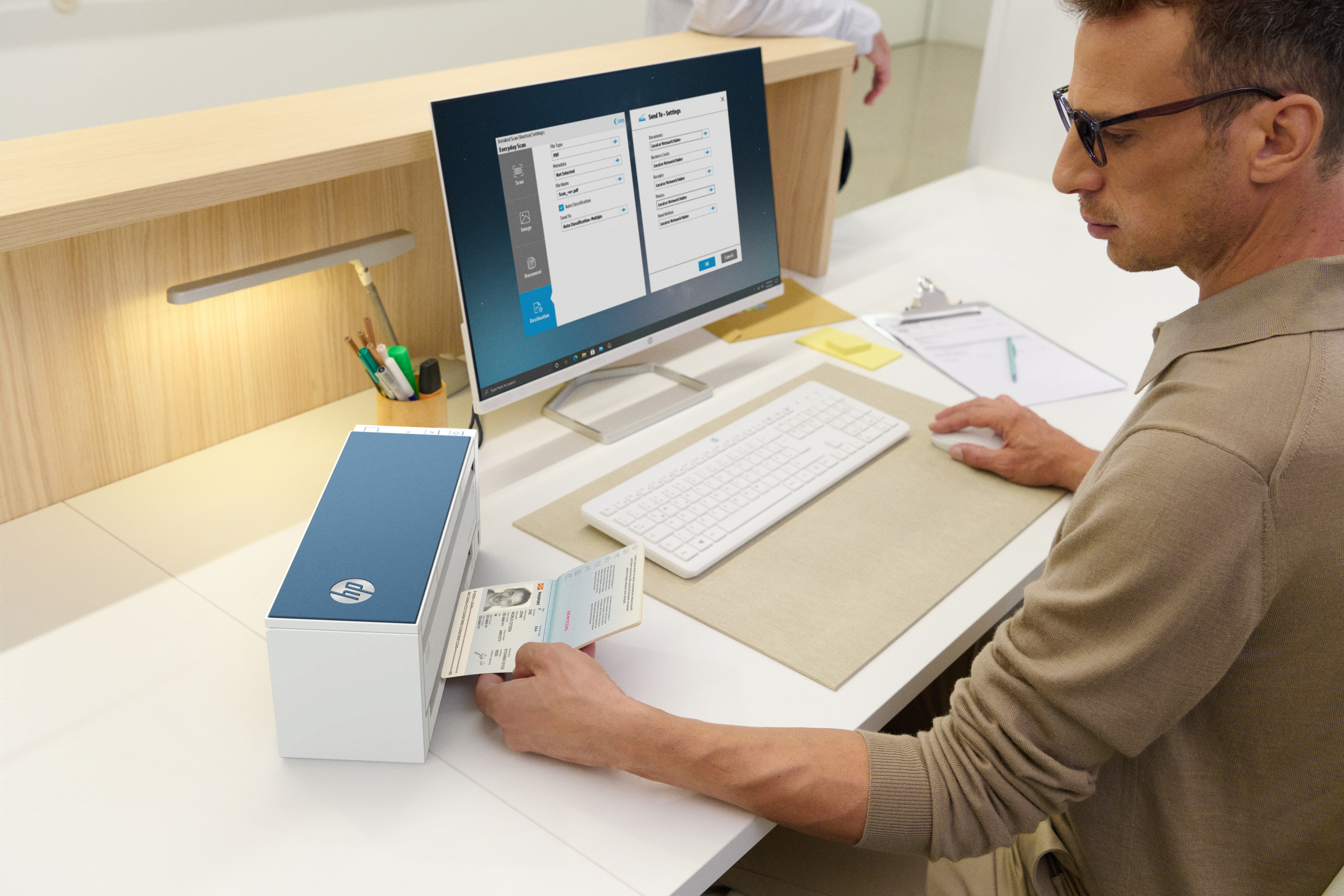 HP Scanjet Pro 4200 s1 - Dokumentenscanner - Duplex - 216 x 5842 mm - 1200 dpi x 1200 dpi - bis zu 4