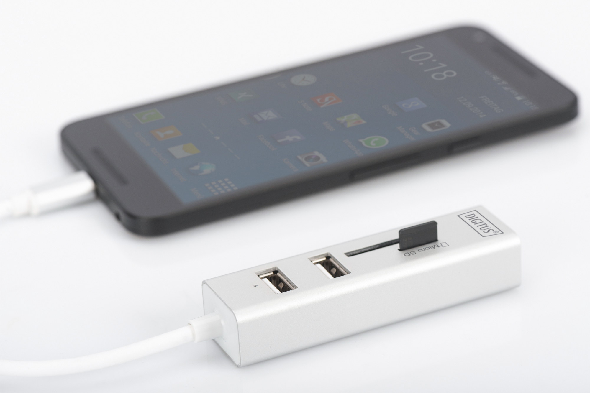 DIGITUS USB Typ-C OTG 3-Port Hub + Kartenleser
