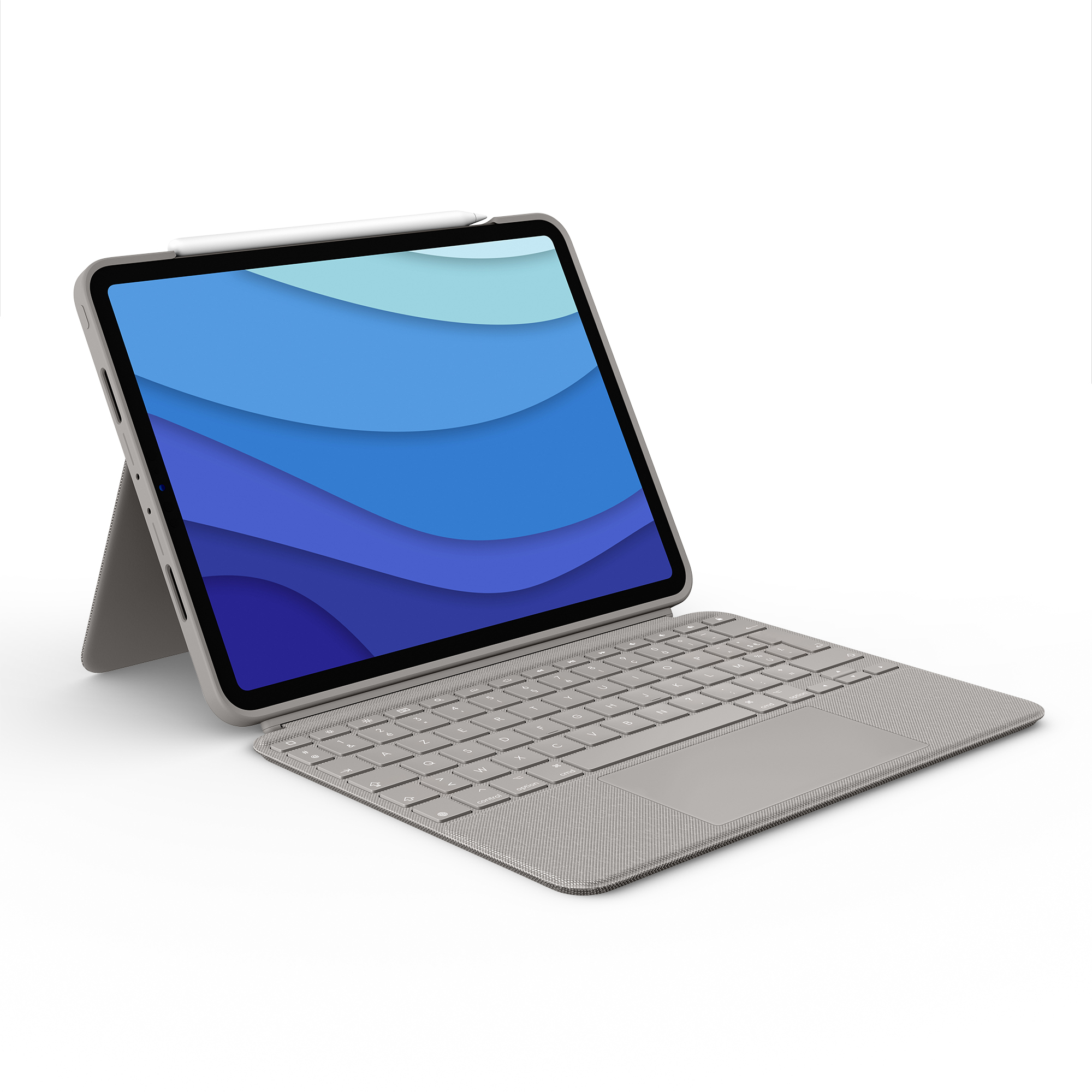 Logitech Combo Touch - Tastatur und Foliohülle - mit Trackpad - hintergrundbeleuchtet - Apple Smart