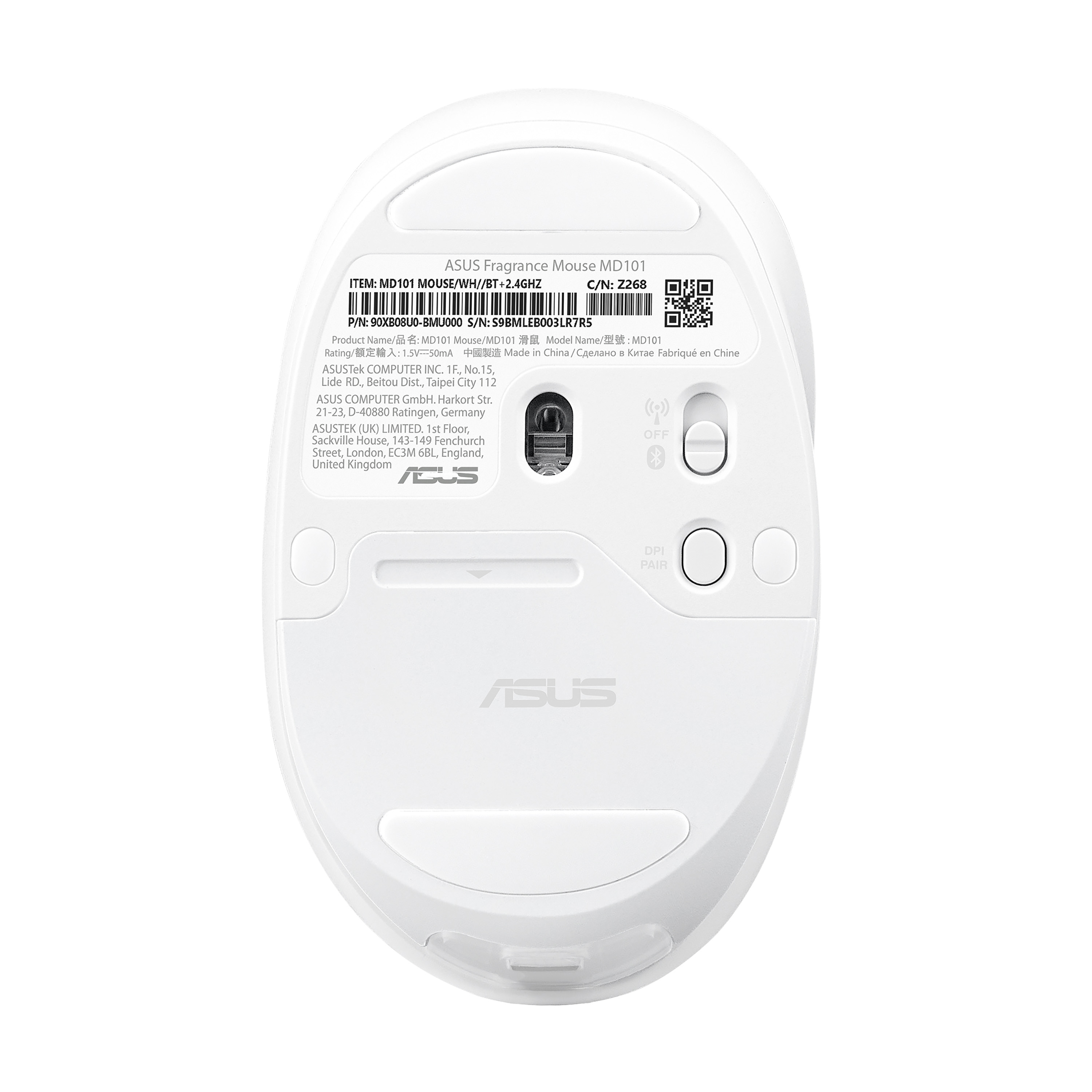 ASUS Fragrance MD101 - Maus - optisch - 4 Tasten