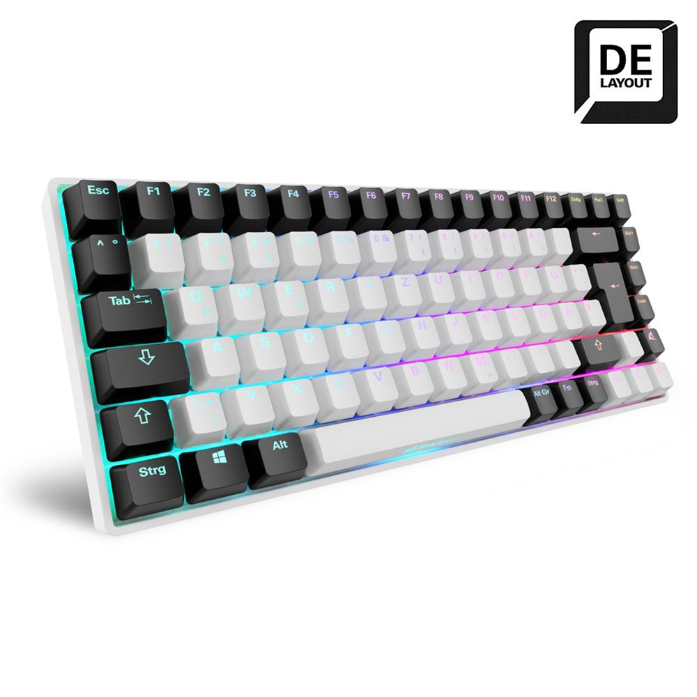 Sharkoon SKILLER SGK50 S3 - Tastatur - 75% - Hintergrundbeleuchtung - USB - QWERTZ - Deutsch - Taste