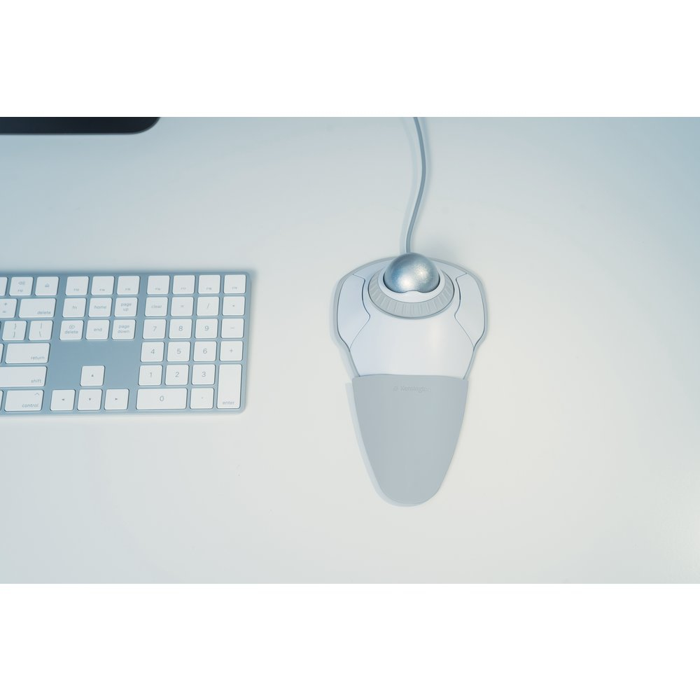 Kensington Orbit® Trackball mit Scroll Ring ? weiß, Beidhändig, Trackball, USB Typ-A, Weiß