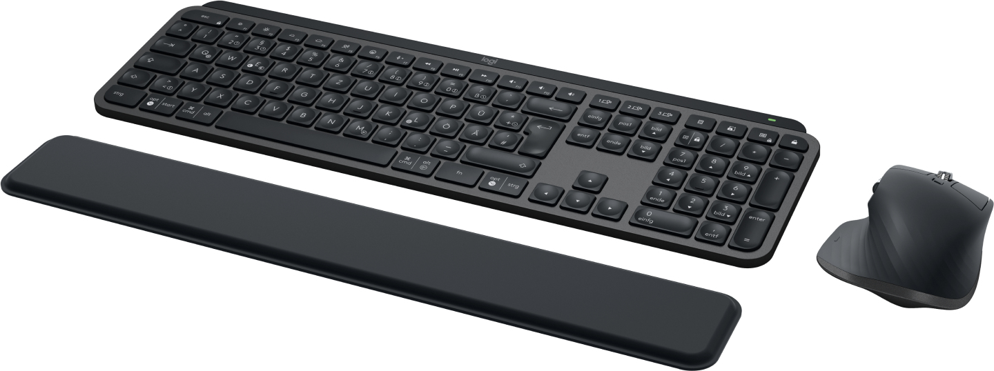 Logitech MX Keys S Combo Graphite, schwarz, Logi Bolt, USB/Bluetooth, DE