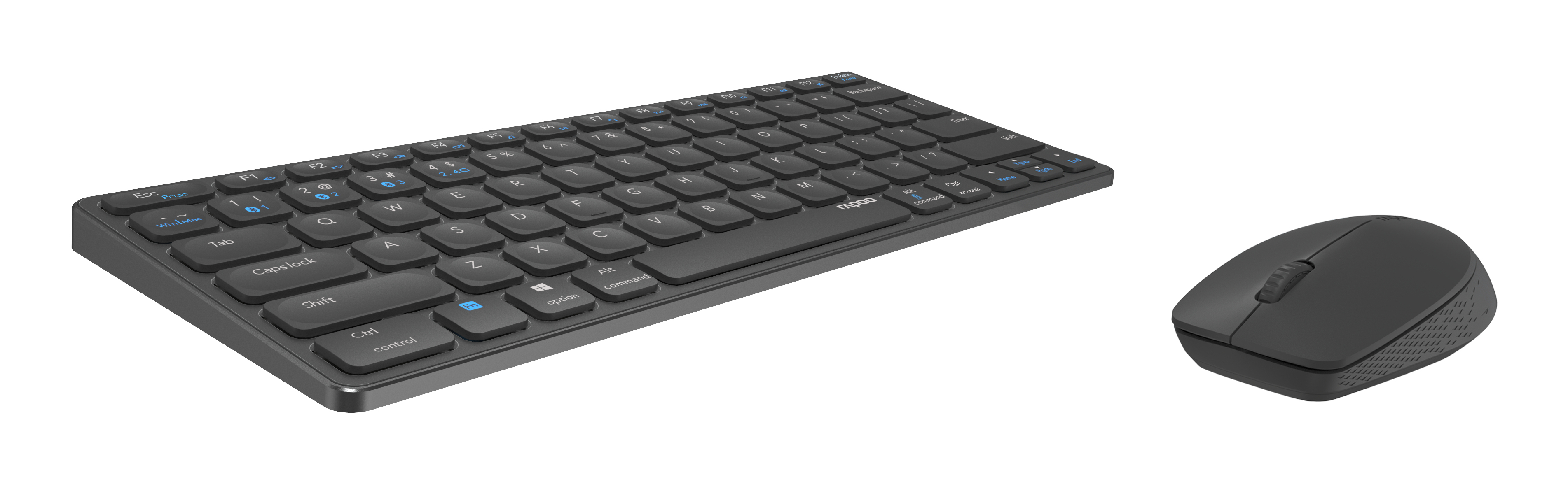 Hama 9600M, QWERTZ, Grau, Maus enthalten