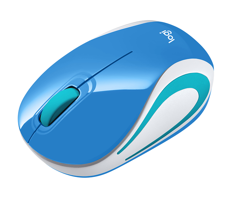 Logitech M187 Wireless Mini Mouse Blue, USB