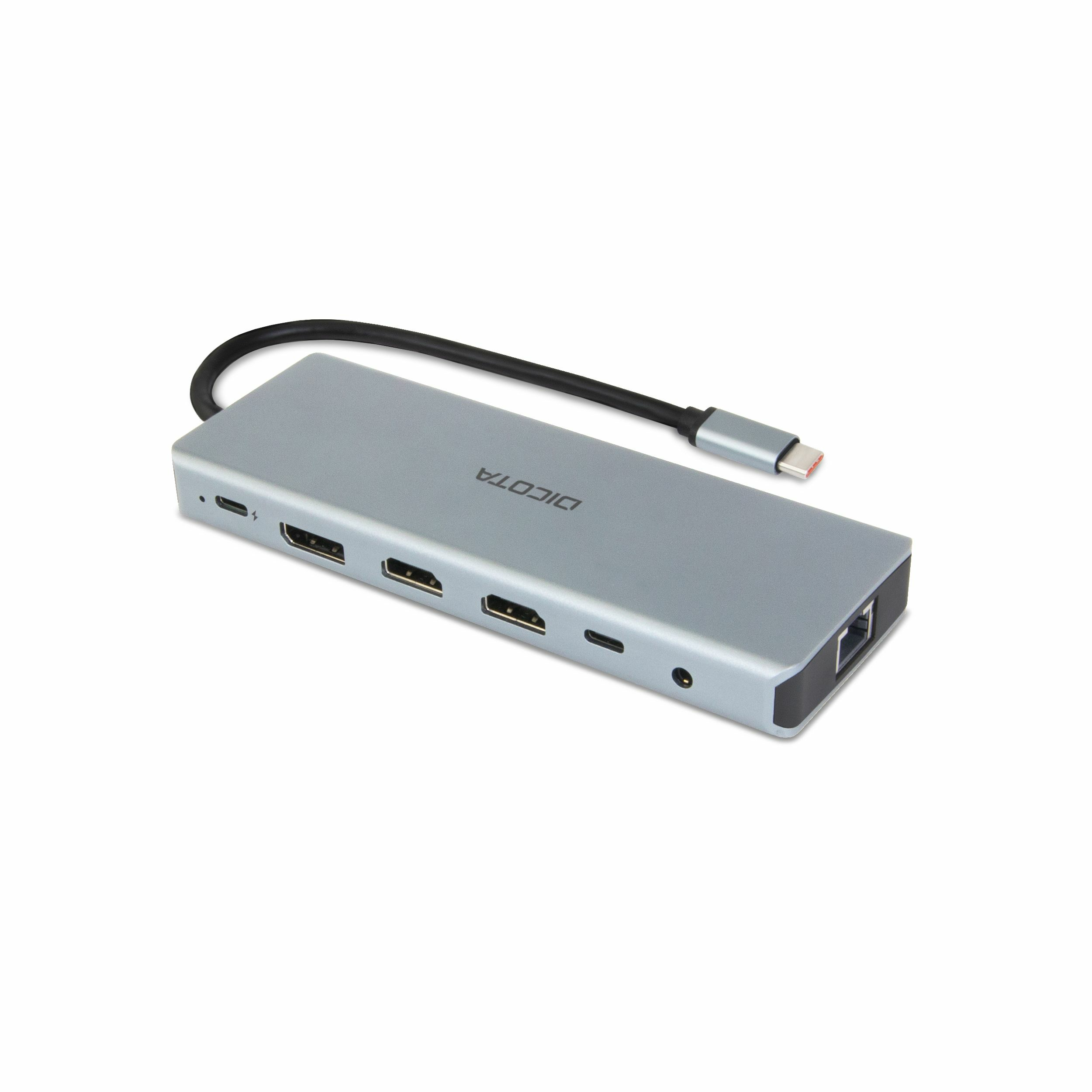 Dicota Dockingstation - USB-C - DP, HDMI - 1GbE
