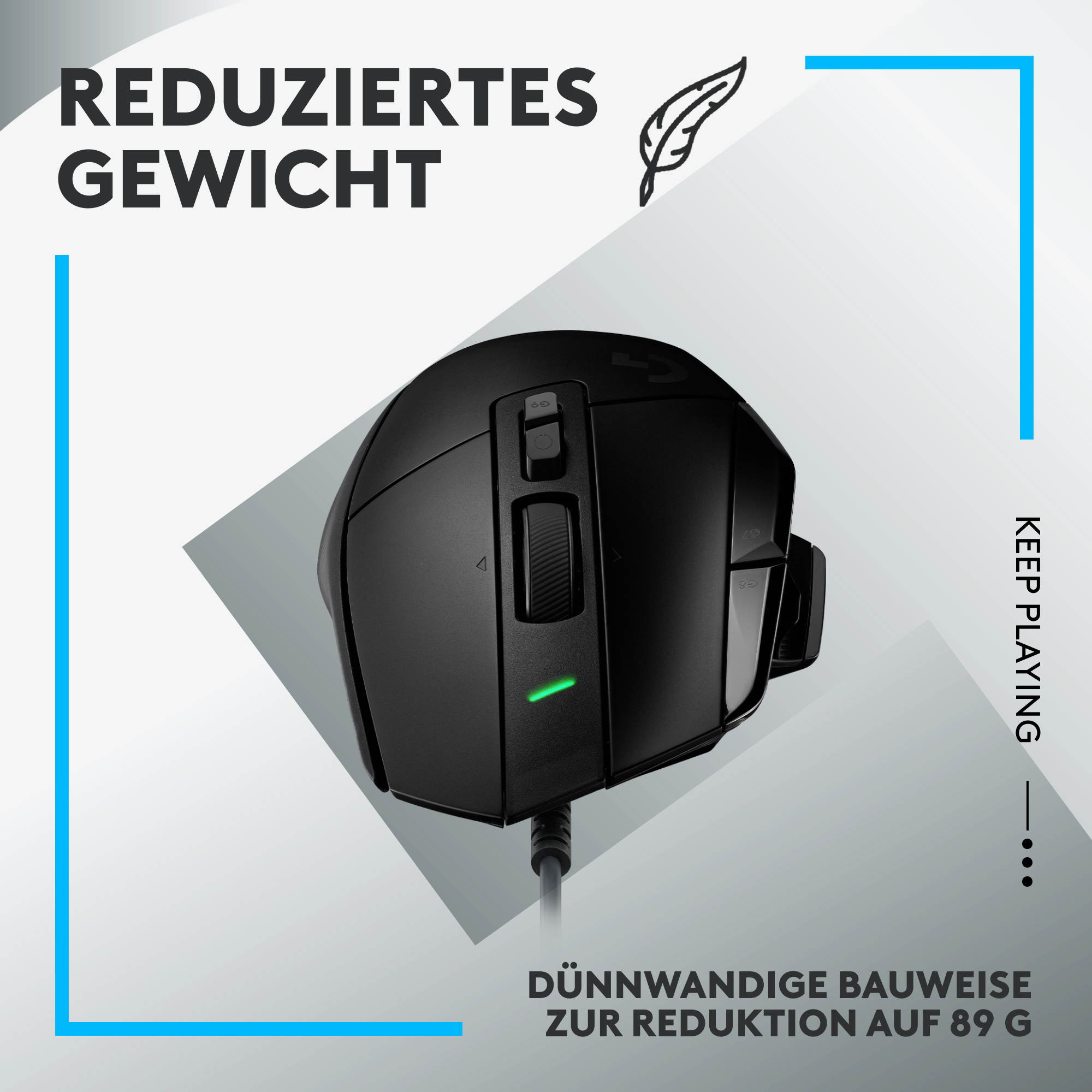 Logitech G G502 X - Maus - optisch - kabelgebunden