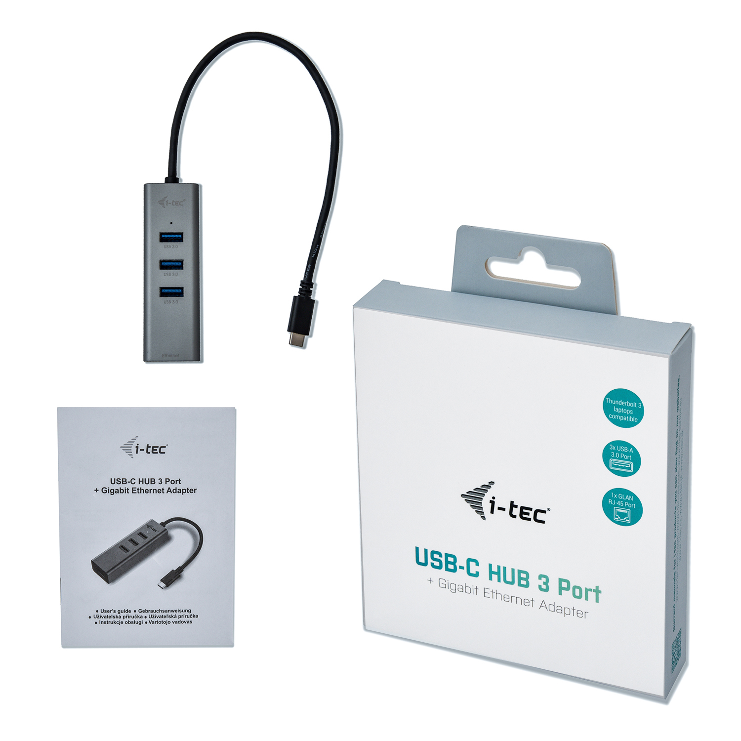 i-tec USB-Hub, RJ-45, USB-C 3.0 [Stecker]