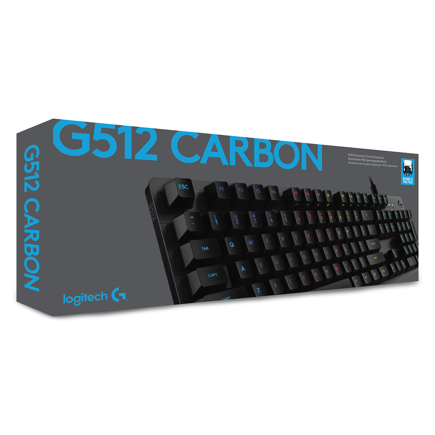 Logitech G G512 CARBON LIGHTSYNC RGB Mechanical Gaming Keyboard with GX Brown switches, Kabelgebunde