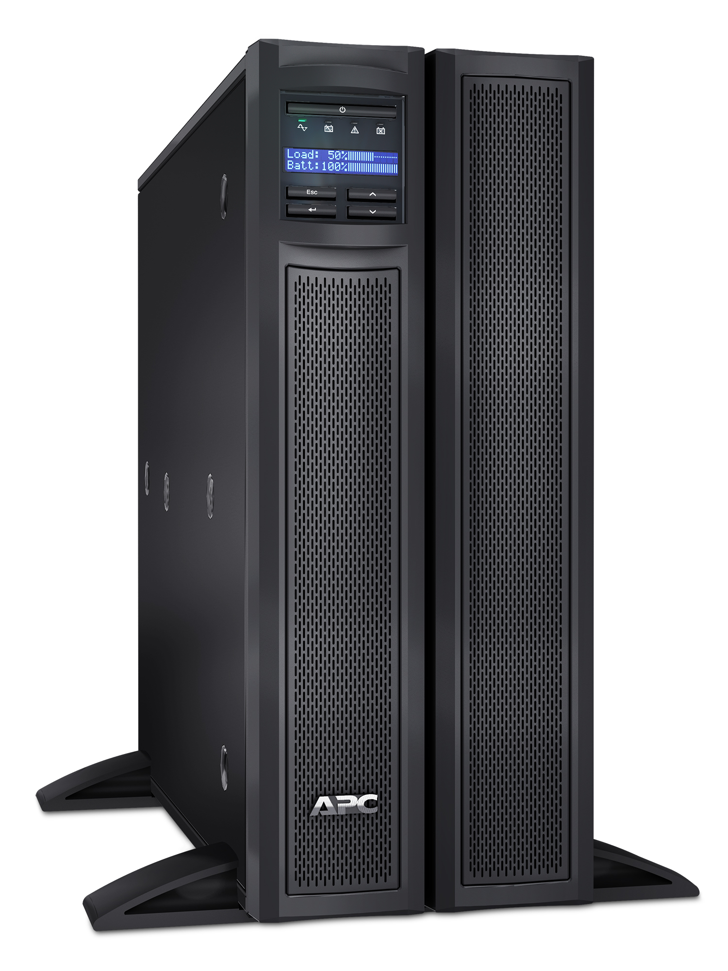 APC Smart-UPS X SMX2200HV - 2200VA, 8x C13 + 2x C19 Ausgang, USB, erweiterbare Laufzeit, kurze Tiefe