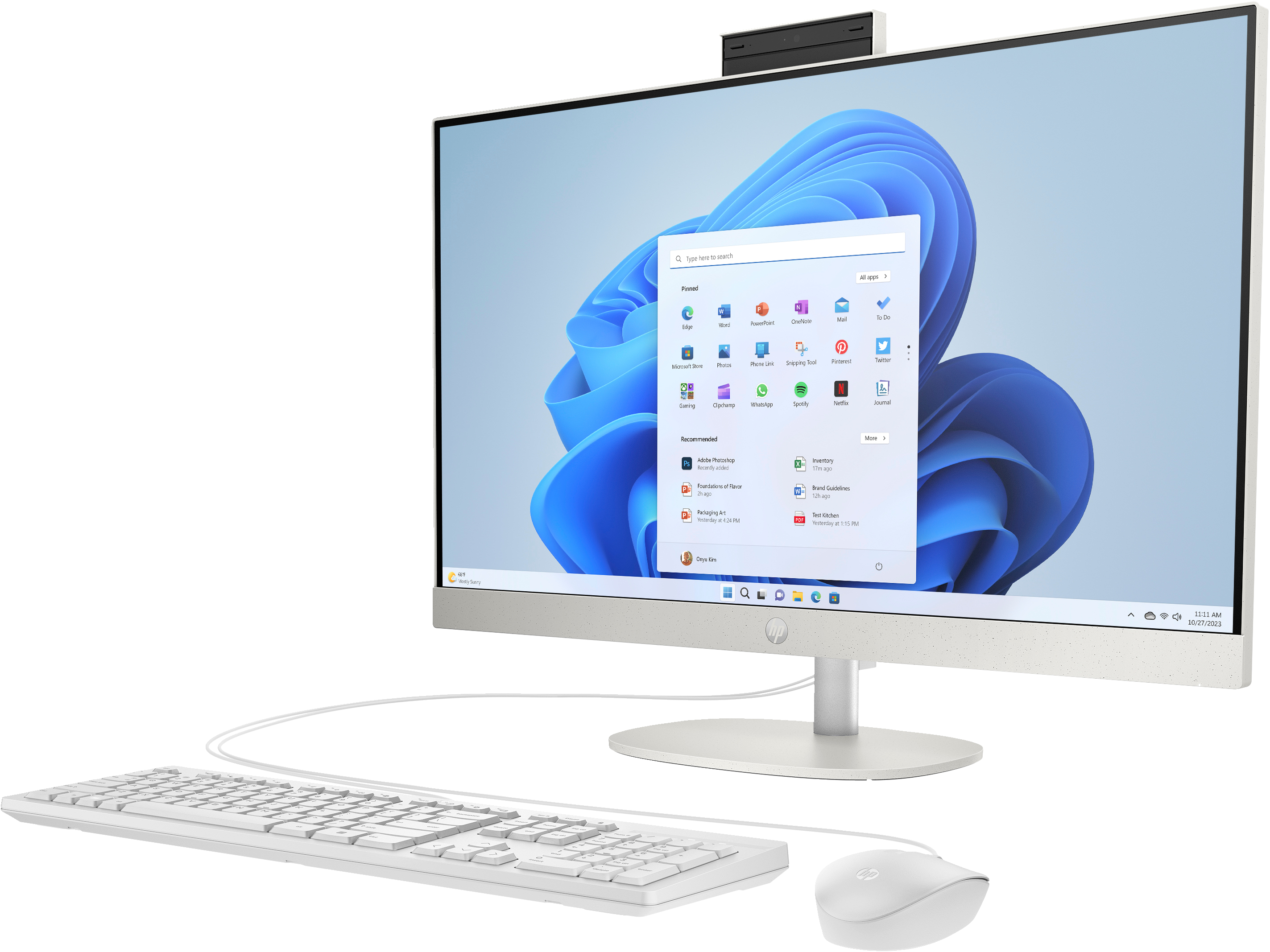 HP 27-cr0009ng - All-in-One (Komplettlösung) - Core i5 1335U / 1.3 GHz - RAM 16 GB - SSD 512 GB - NV