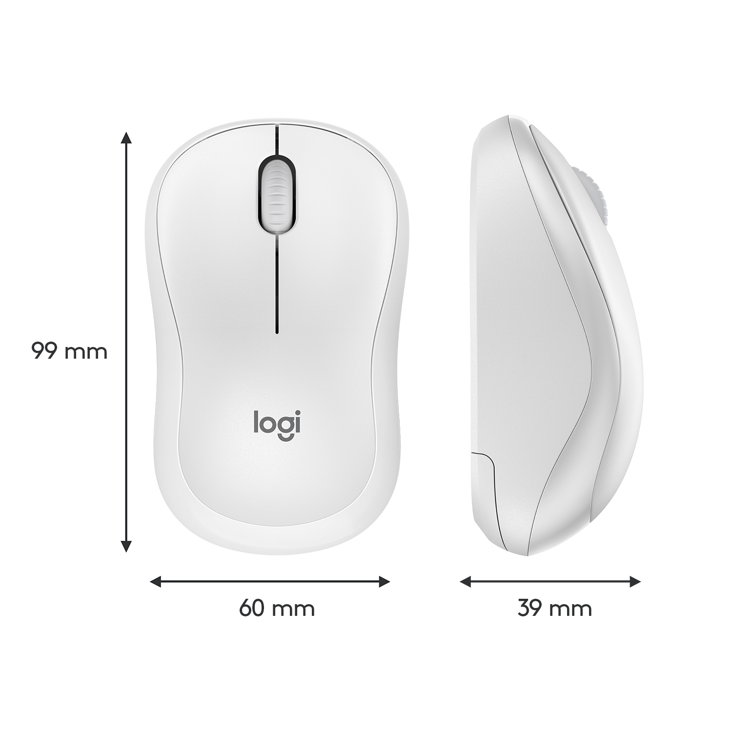 Logitech M220, Beidhändig, Optisch, RF Wireless, 1000 DPI, Weiß