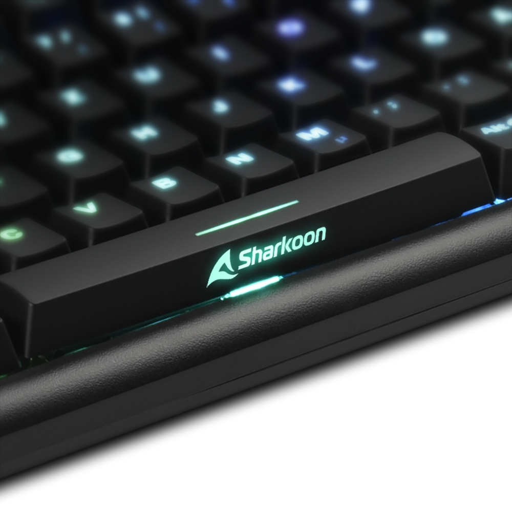 Sharkoon SKILLER SGK30, Kabelgebunden, USB, Mechanischer Switch, QWERTY, RGB-LED, Schwarz