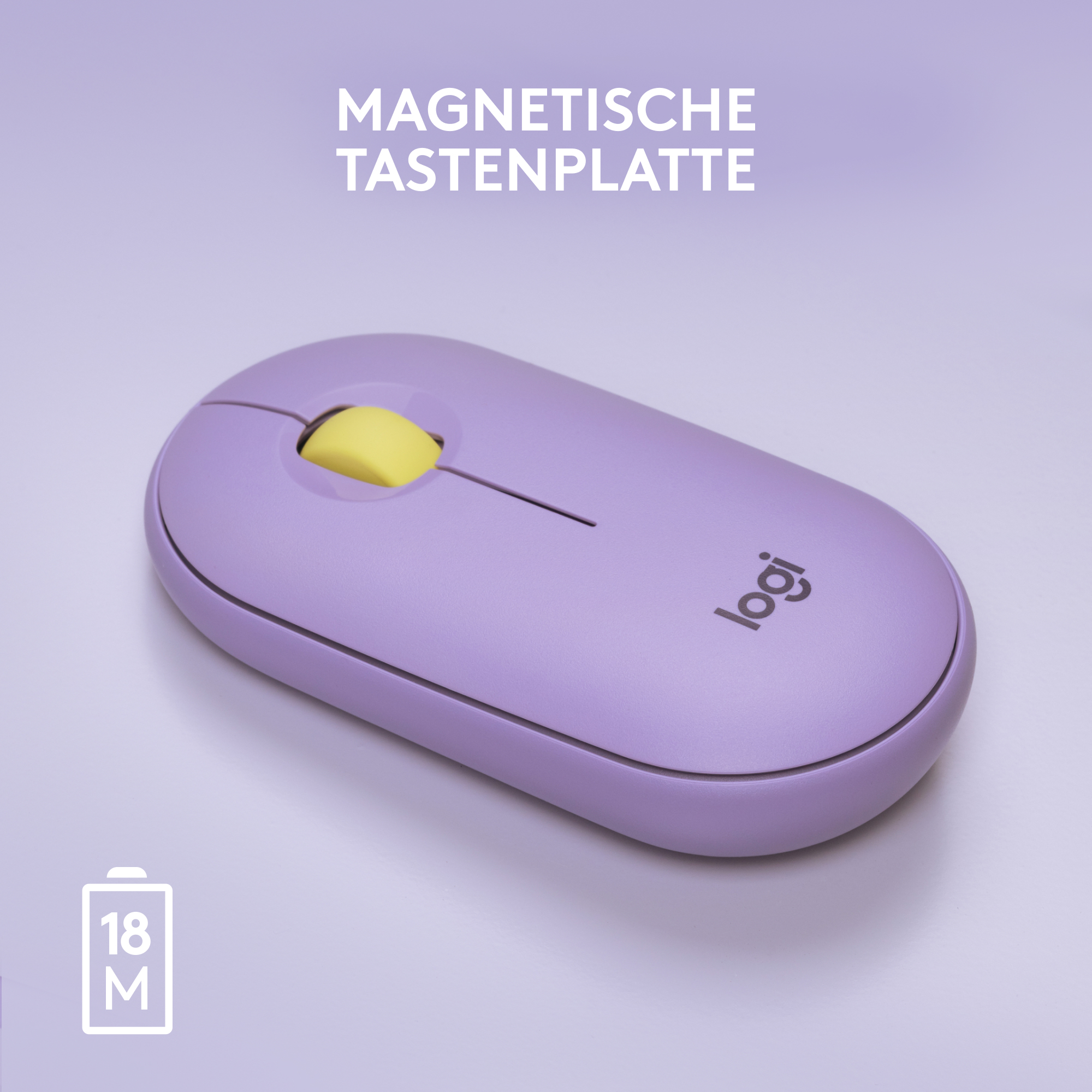 Logitech Pebble M350 - Maus - optisch - 3 Tasten - kabellos - Bluetooth - kabelloser Empfänger (USB)