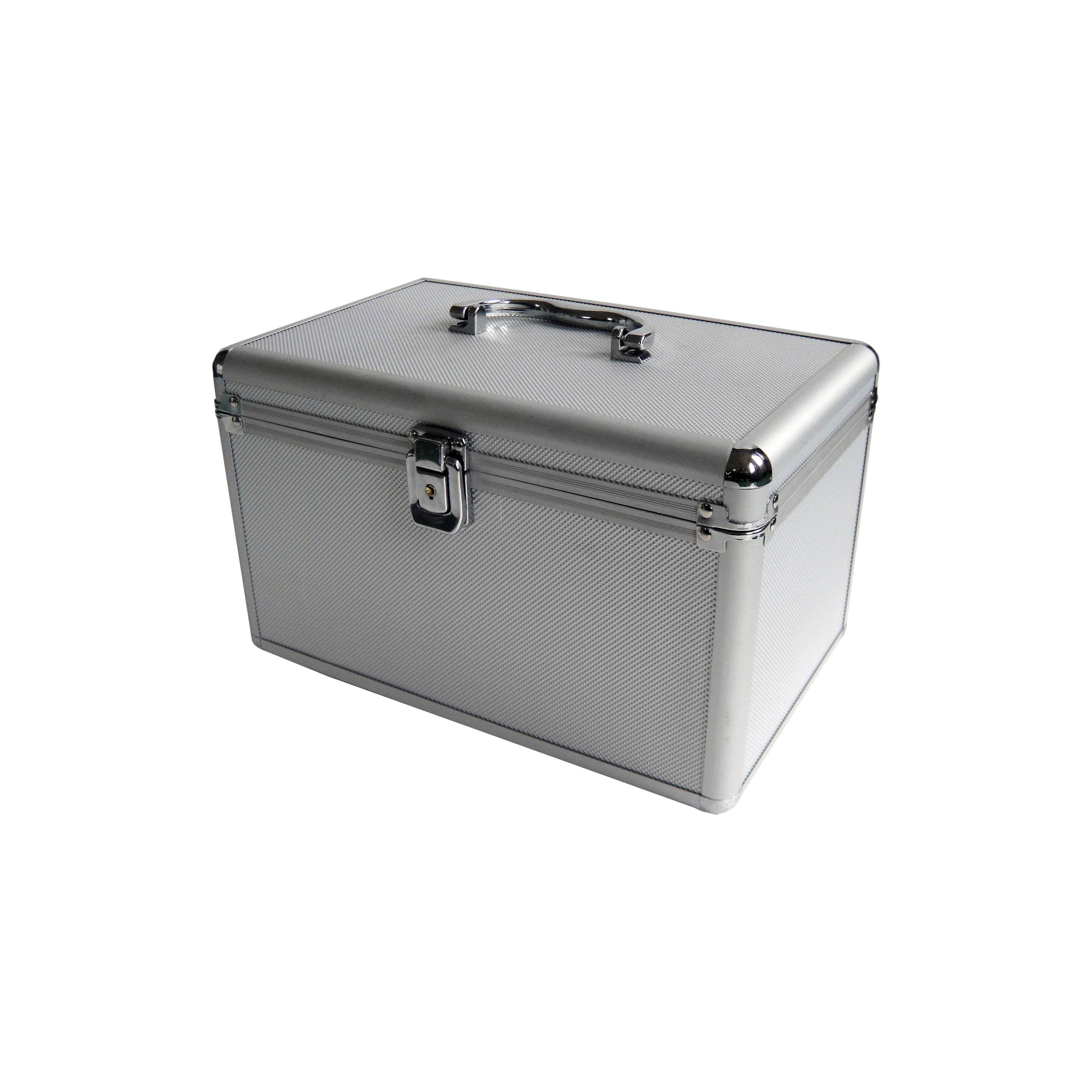 MEDIARANGE BOX79, Gehäusebox, 120 Disks, Silber, Fleece, Kunststoff, Holz, 120 mm, Aluminium