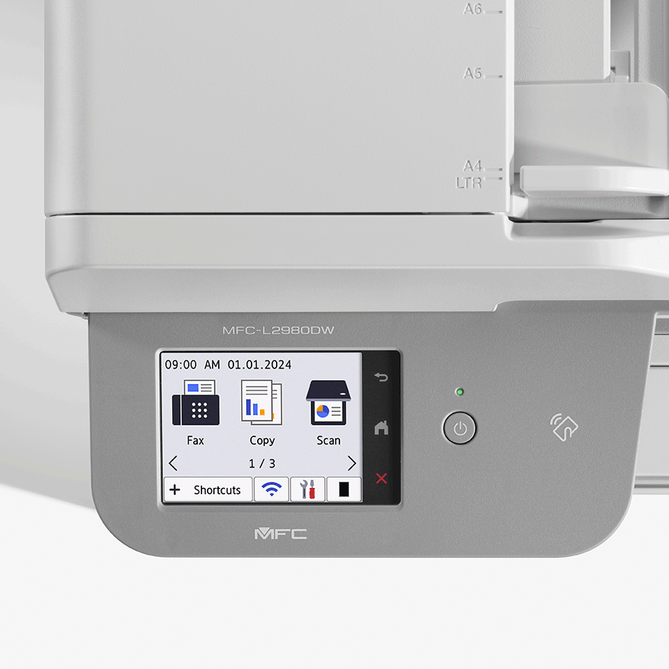 Brother MFC-L2980DW, Laser, Monodruck, 1200 x 1200 DPI, A4, Direktdruck, Weiß