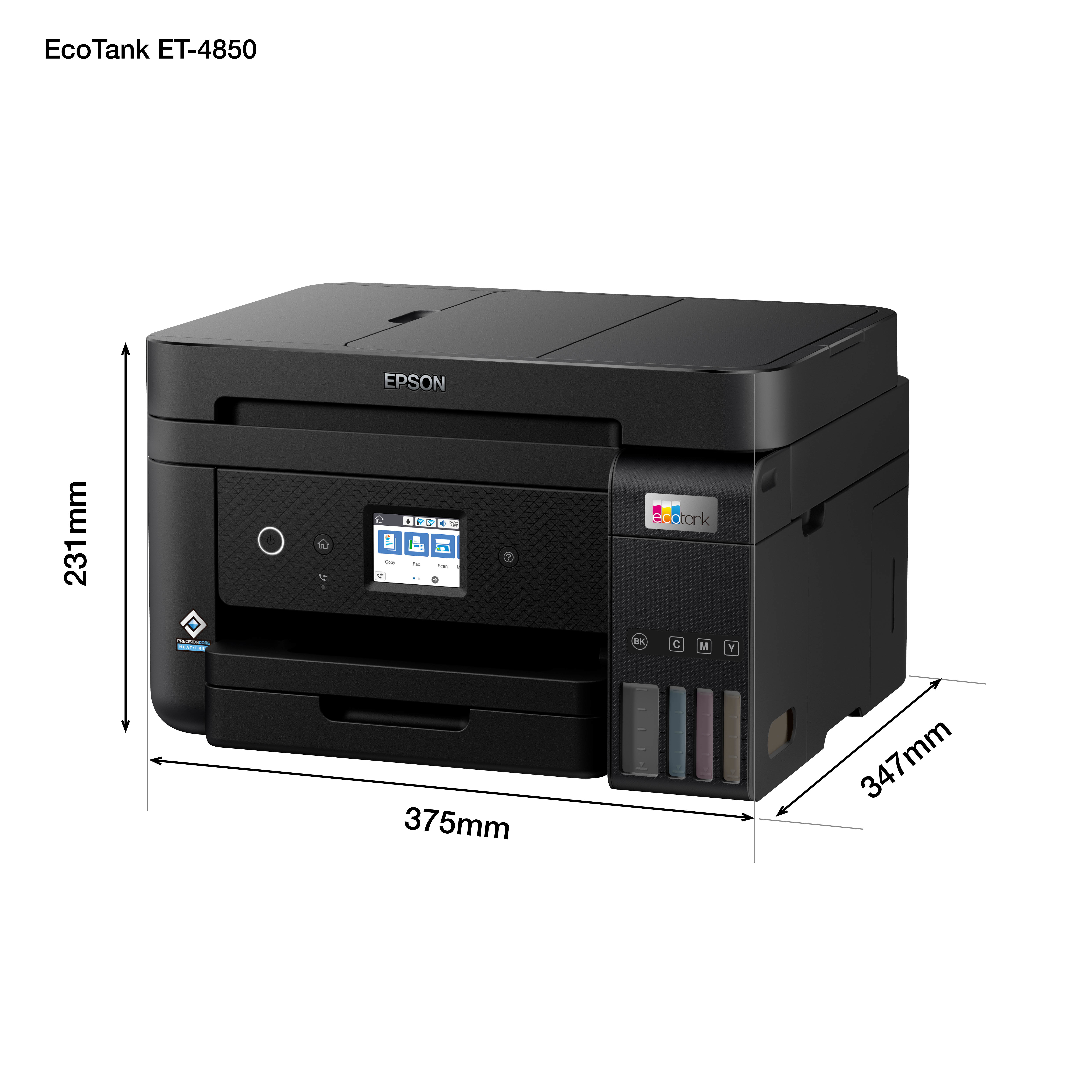 Epson EcoTank ET-4850 - Multifunktionsdrucker - Farbe - Tintenstrahl - wiederbefüllbar - A4 (Medien)