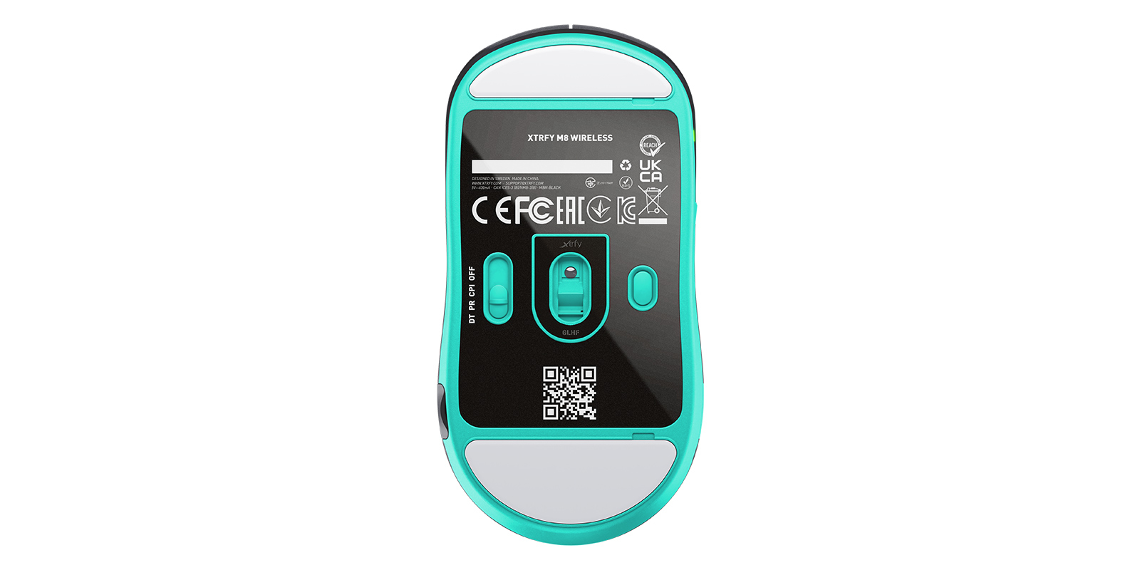 Cherry Xtrfy M8 - Maus - optisch - 5 Tasten - kabellos - 2.4 GHz - kabelloser Empfänger (USB)