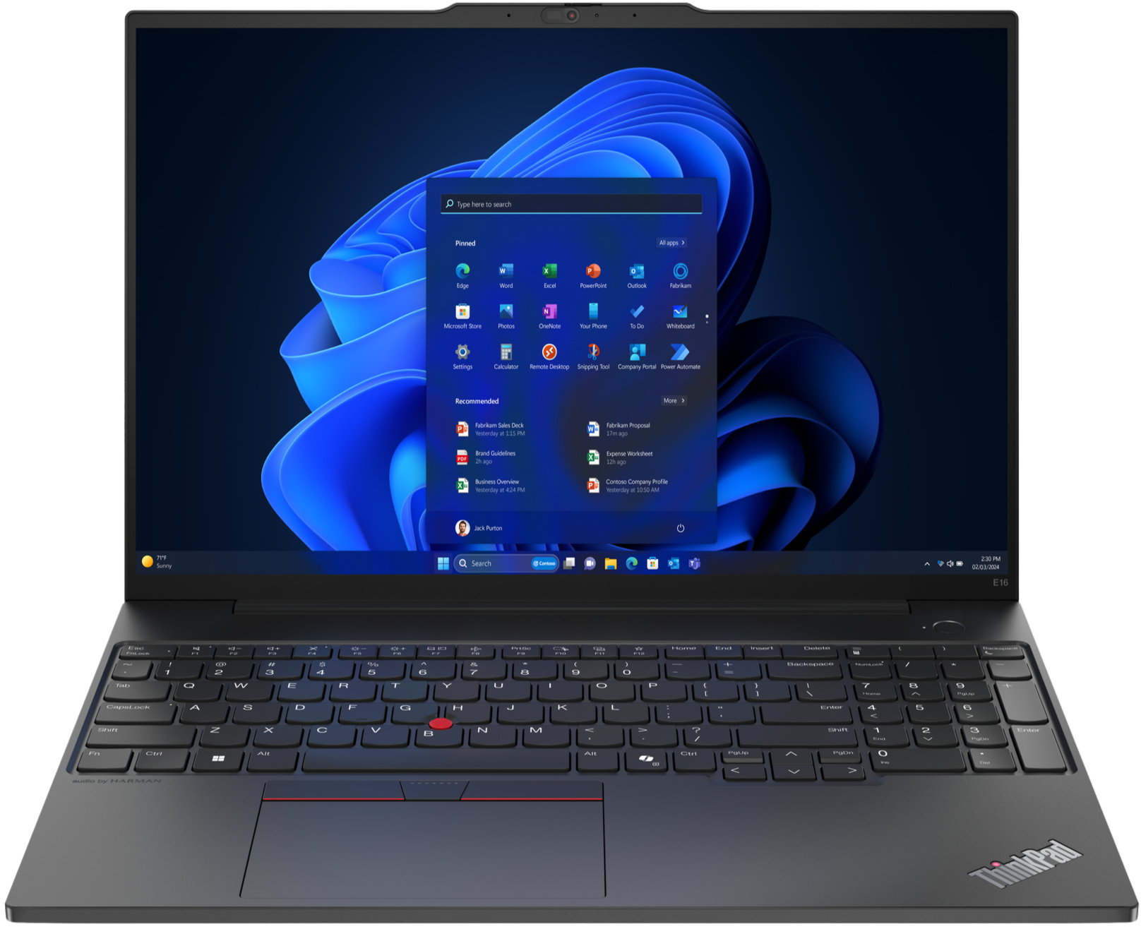 Lenovo ThinkPad E16 G2 - 16" WUXGA, Core Ultra 7 155H, 32GB RAM, 1TB SSD, Win11 Pro