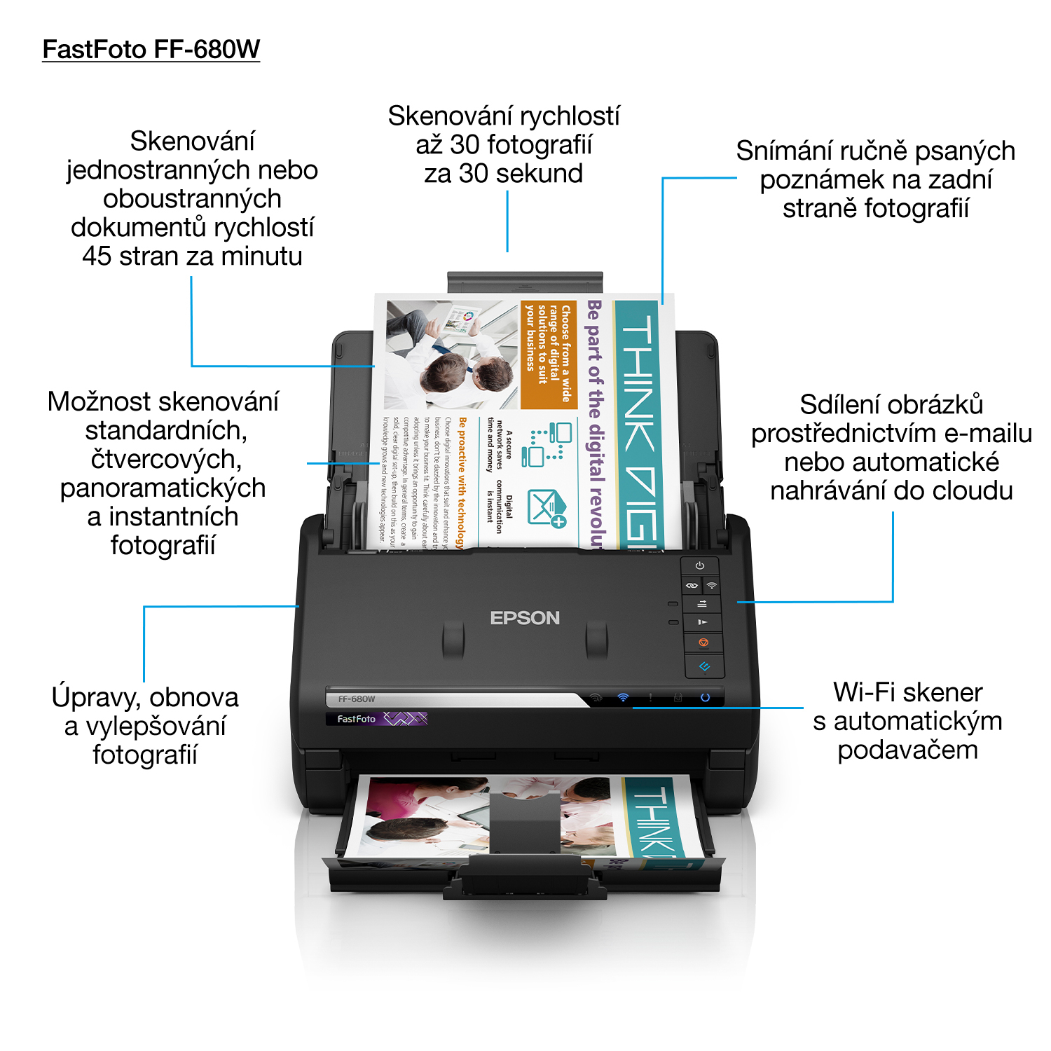 Epson FastFoto FF-680W - Dokumentenscanner - Kontaktbildsensor (CIS)