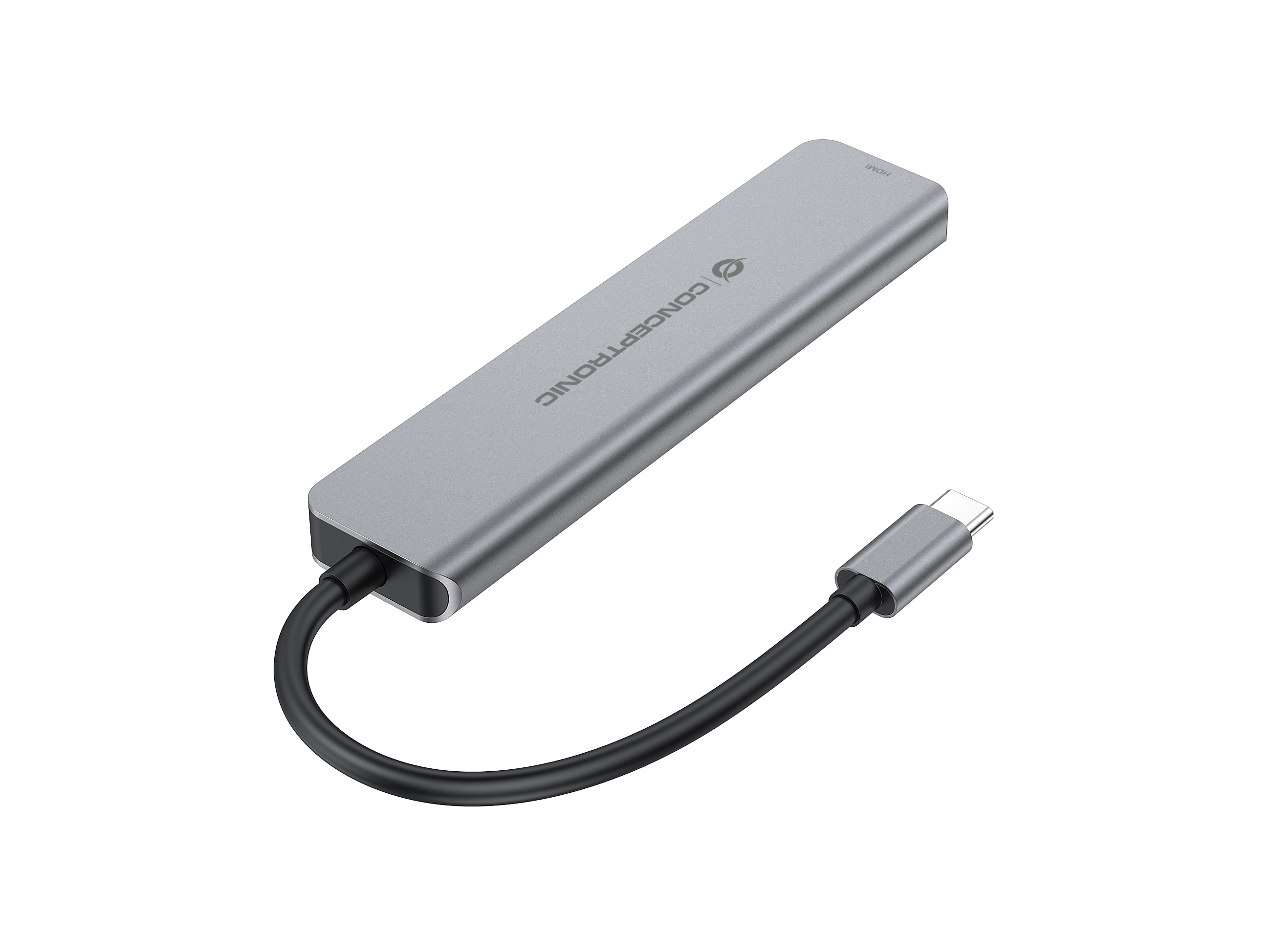 Conceptronic DONN33G 6-in-1 USB 3.2 Gen 1 Dockingstation, HDMI, USB-A 5Gbps x 2, USB-C 5Gbps x 2, 10
