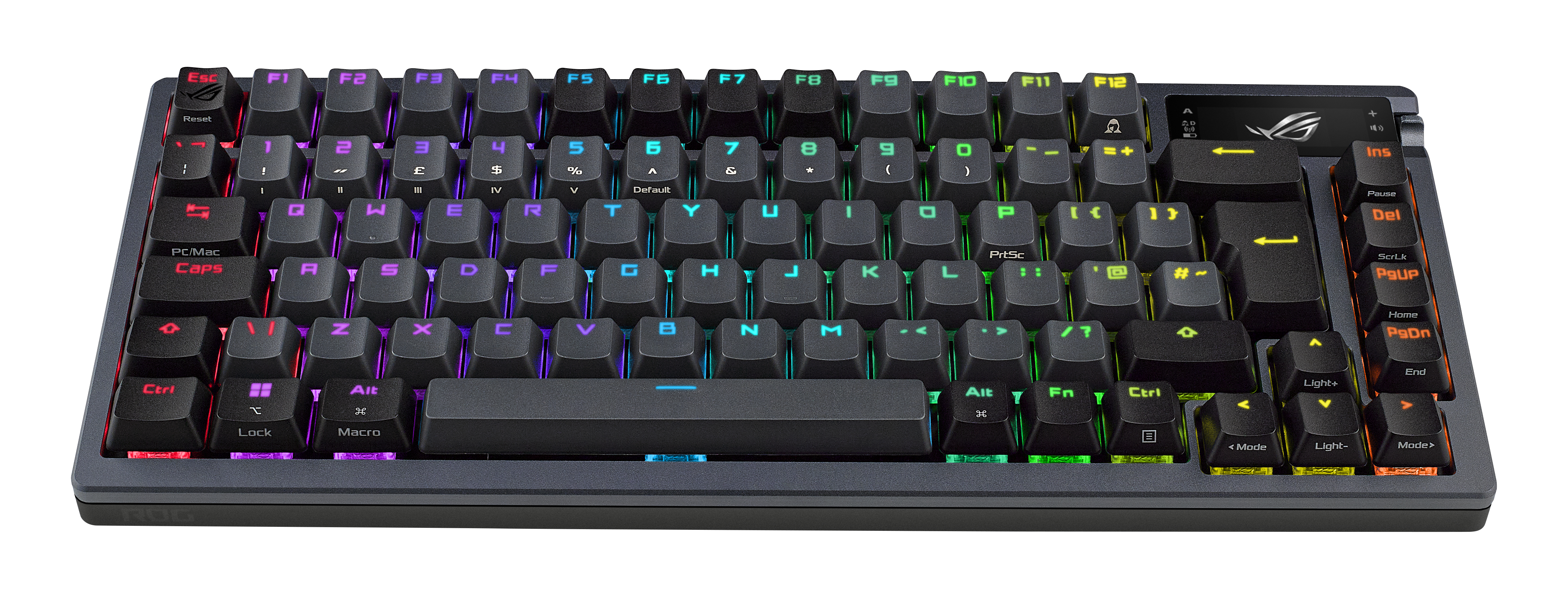 ASUS M701 ROG AZOTH/NXRD/FR, Verkabelt & Kabellos, USB + RF Wireless + Bluetooth, Mechanischer Switc