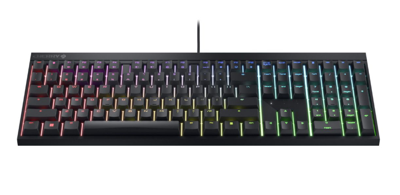Cherry MX 2.0S RGB, Kabelgebunden, USB, Mechanischer Switch, QWERTY, RGB-LED, Schwarz