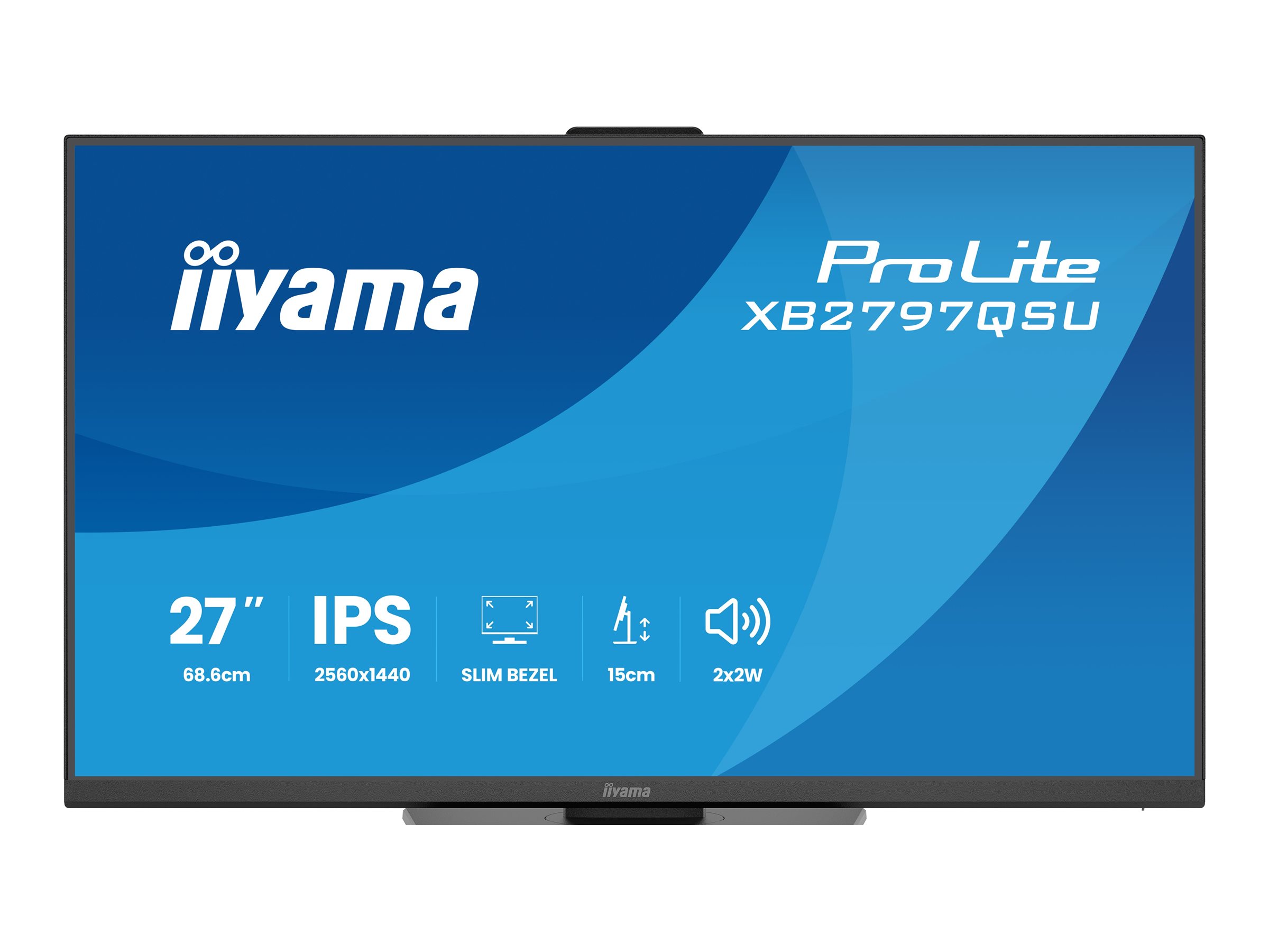 iiyama ProLite XB2797QSU-B1 Monitor 68.6cm (27") WQHD, IPS, 4ms, HDMI, Displayport, USB-C
