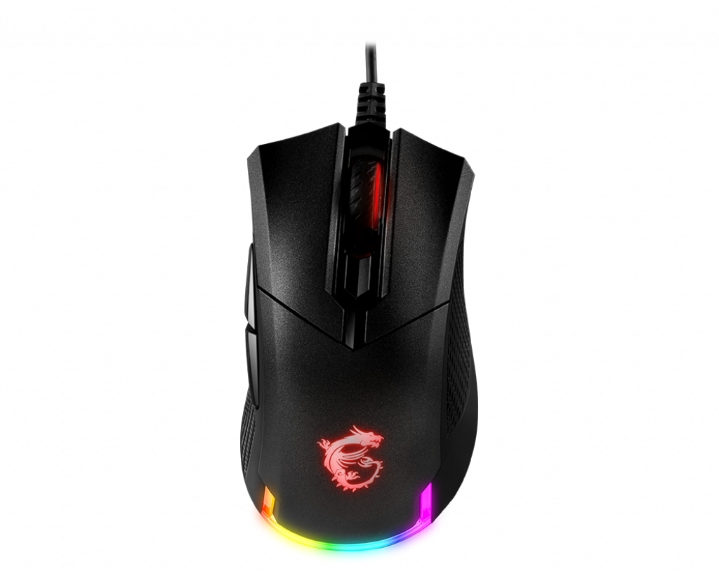 MSI CLUTCH GM50, rechts, Optisch, USB Typ-A, 7200 DPI, 1 ms, Schwarz
