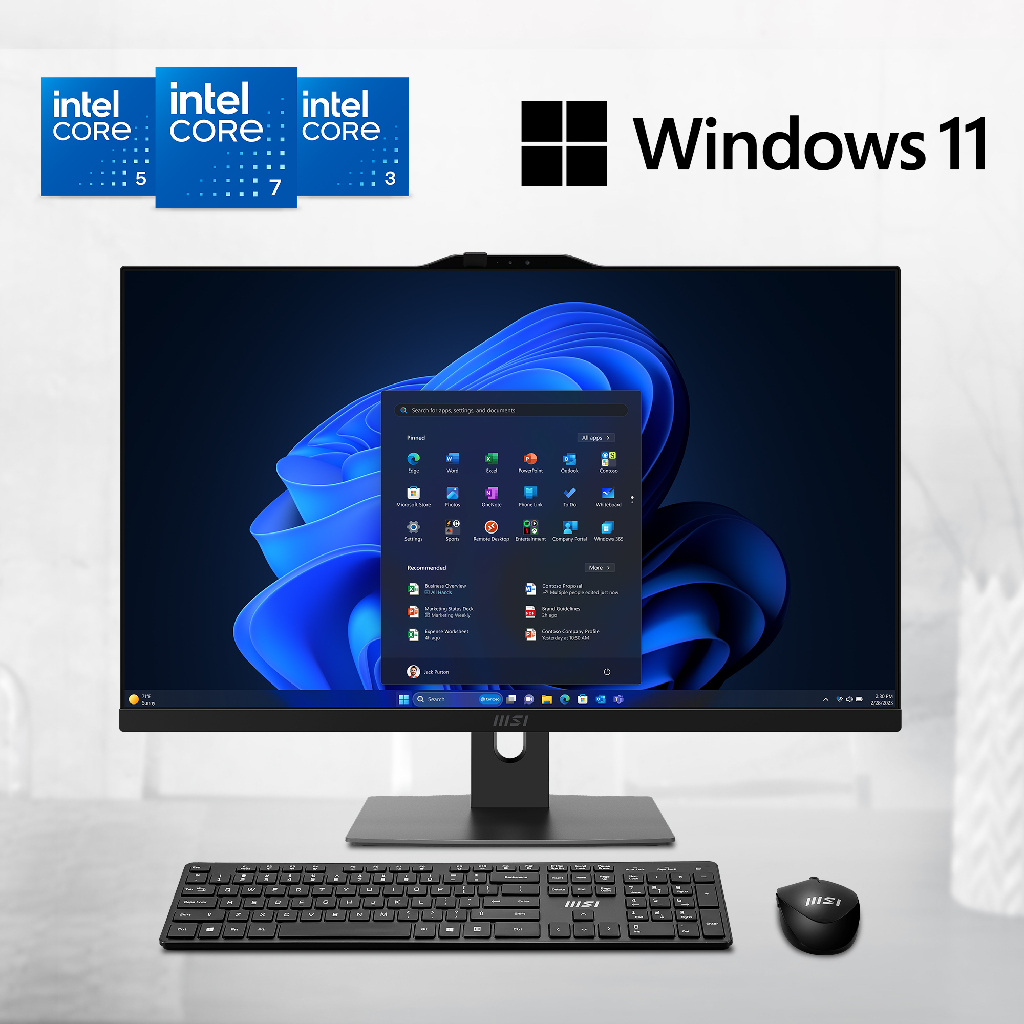 MSI Modern AM272P 1M-1234DE, 27" FHD IPS, Core 7 150U, 16GB, 512GB SSD, Win11 Pro