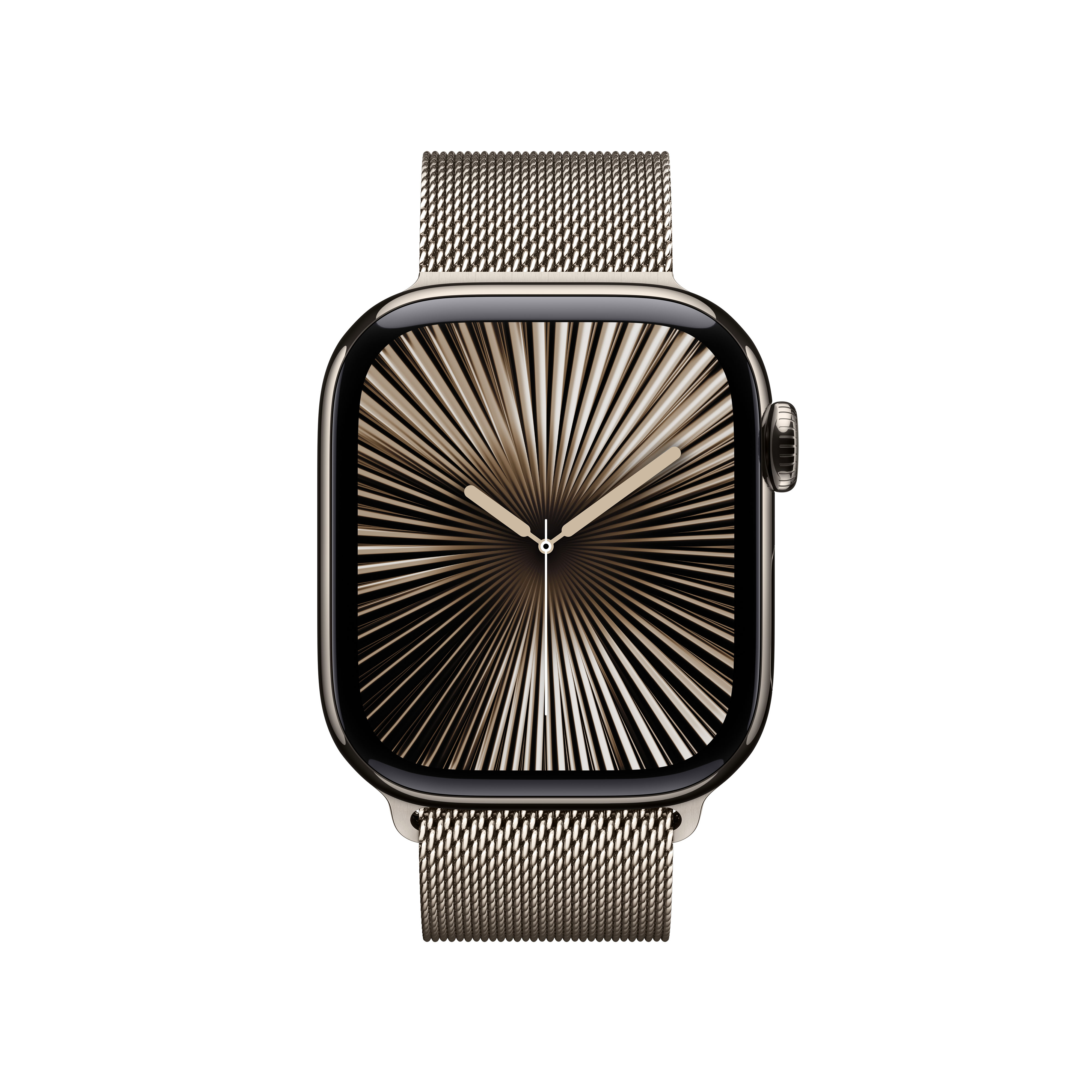 Apple Watch Series 10 (GPS + Cellular) 42mm Titan Natur mit Milanaise-Armband Natur