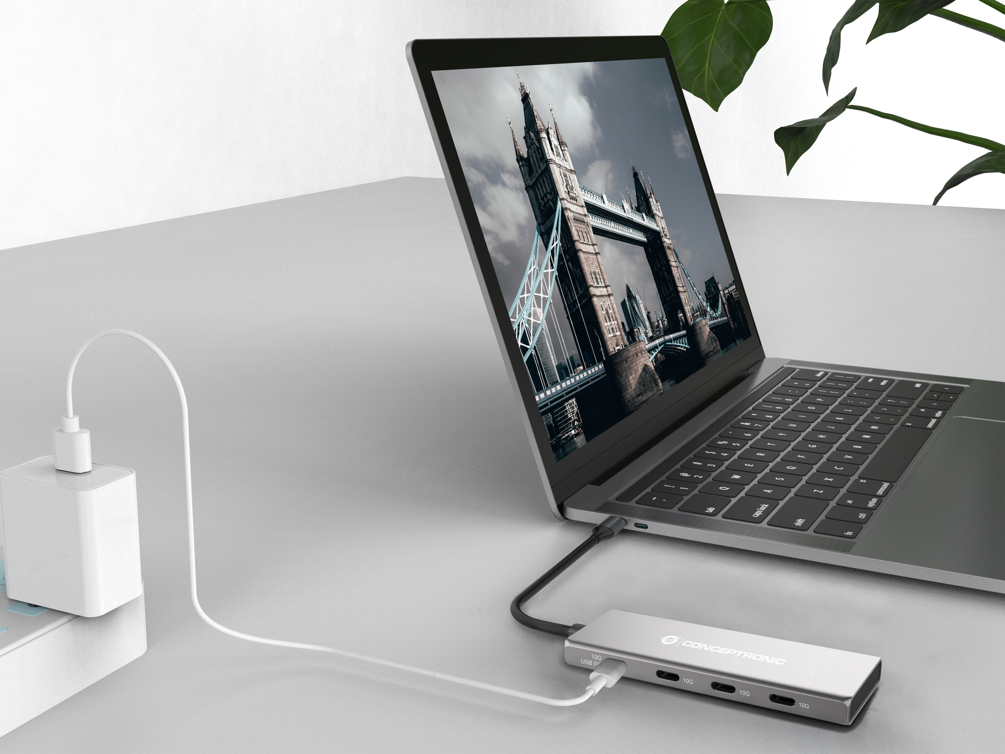 Conceptronic HUBBIES16G, USB 3.2 Gen 2 (3.1 Gen 2) Type-C, USB 3.2 Gen 2 (3.1 Gen 2) Type-C, 10000 M