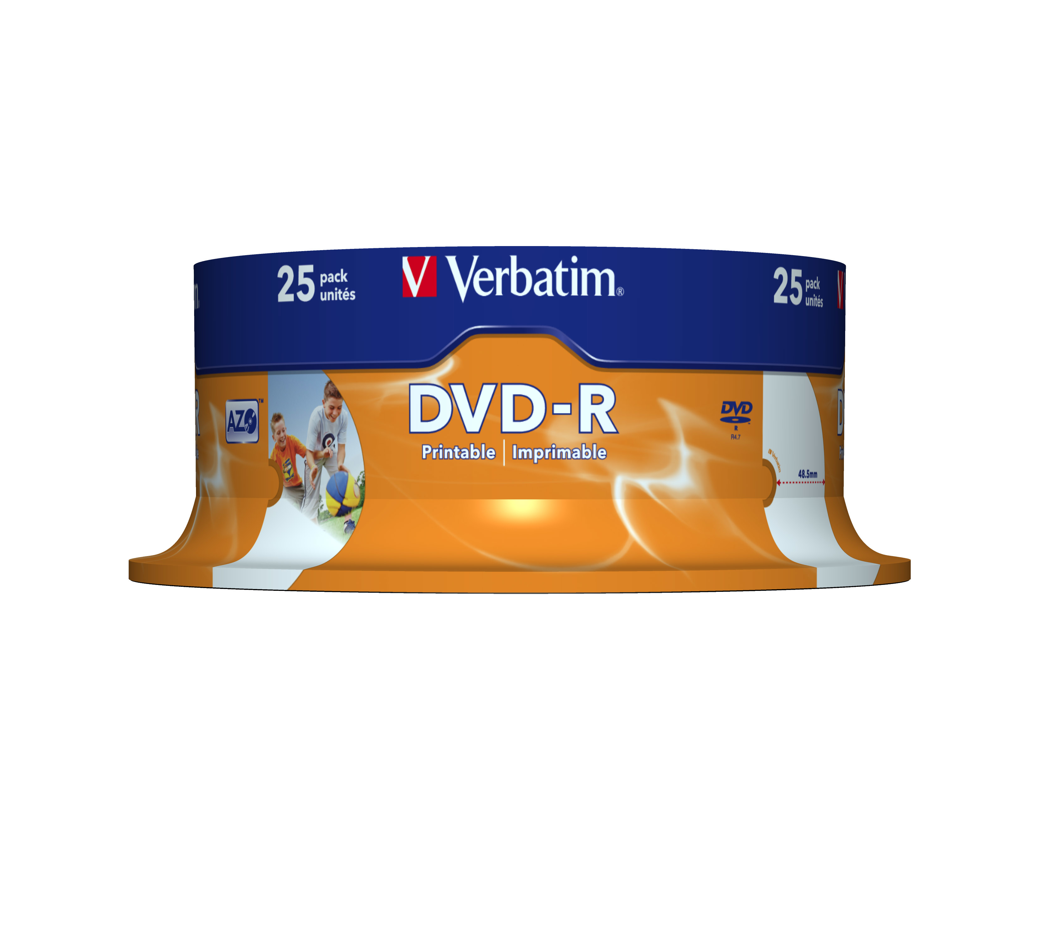 Verbatim 25 x DVD-r - - breite bedruckbare Fläche für Fotos - Spindel - DVD-R - DVD