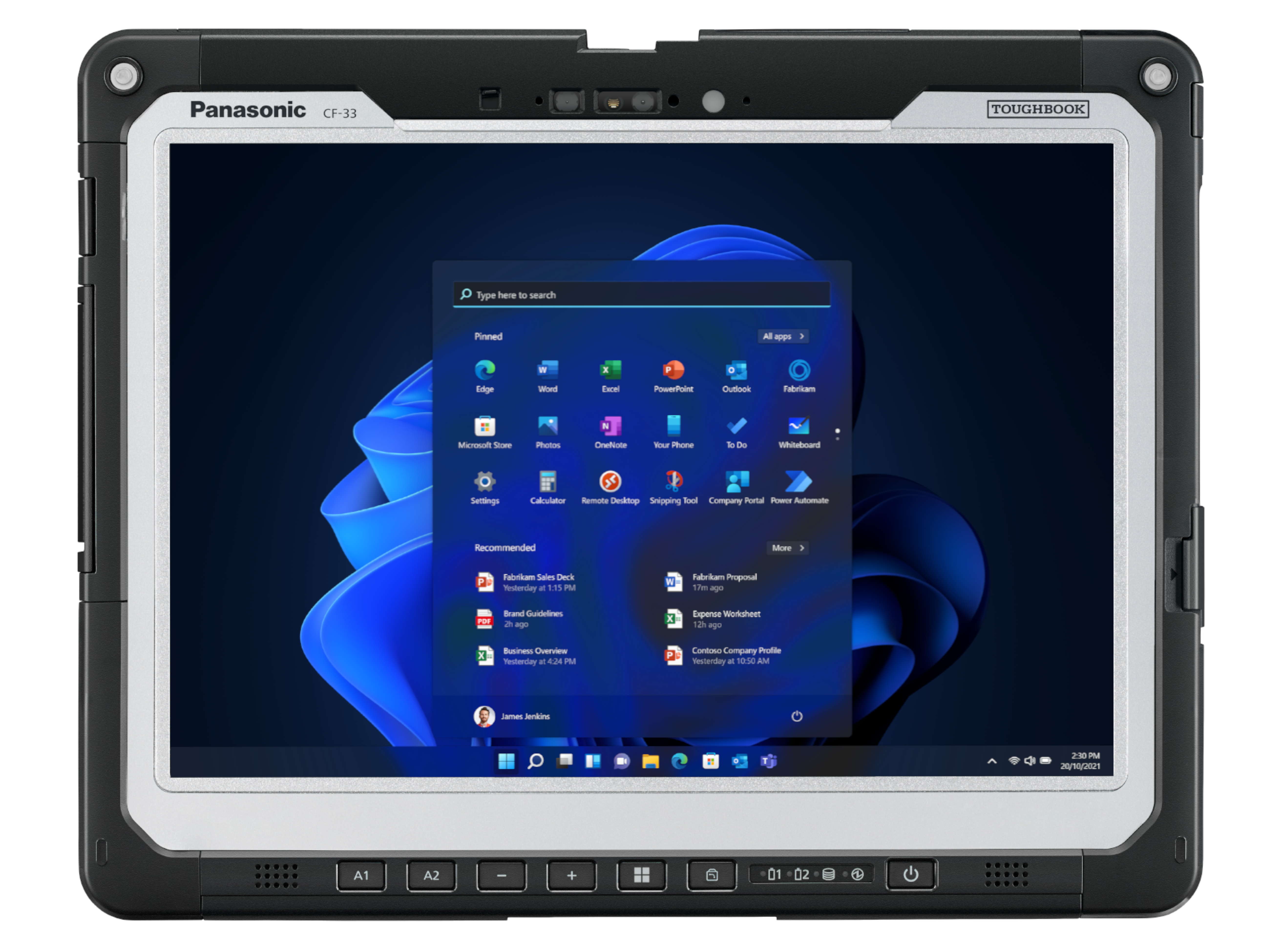 Panasonic Toughbook CF-33 mk4, 30,5 cm (12"), 2160 x 1440 Pixel, 512 GB, 16 GB, Windows 11 Pro, Schw