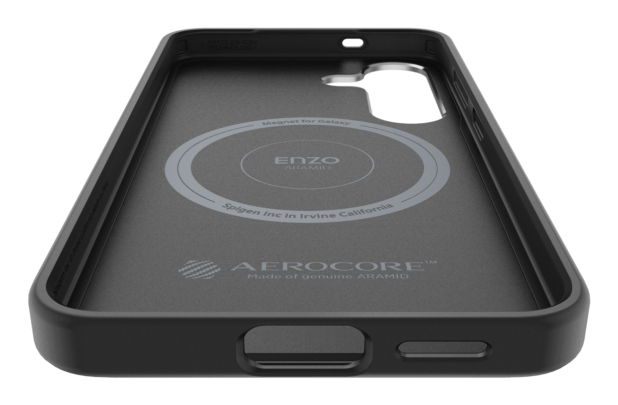 Samsung Spigen Enzo GP-FPS936PGA - Hintere Abdeckung für Mobiltelefon - Aramid-Magnet - Aramidfaser,