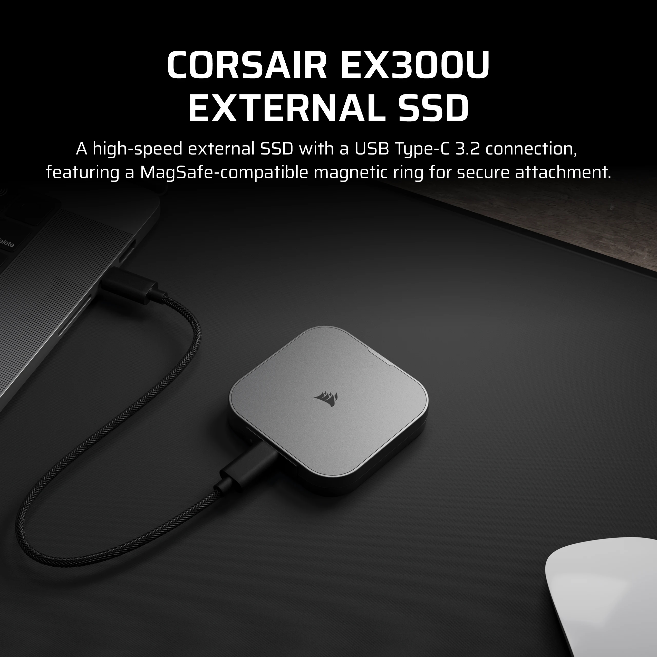 Corsair EX300U - SSD - 1 TB - extern (tragbar) - USB 3.2 Gen 2 (USB-C Steckverbinder)