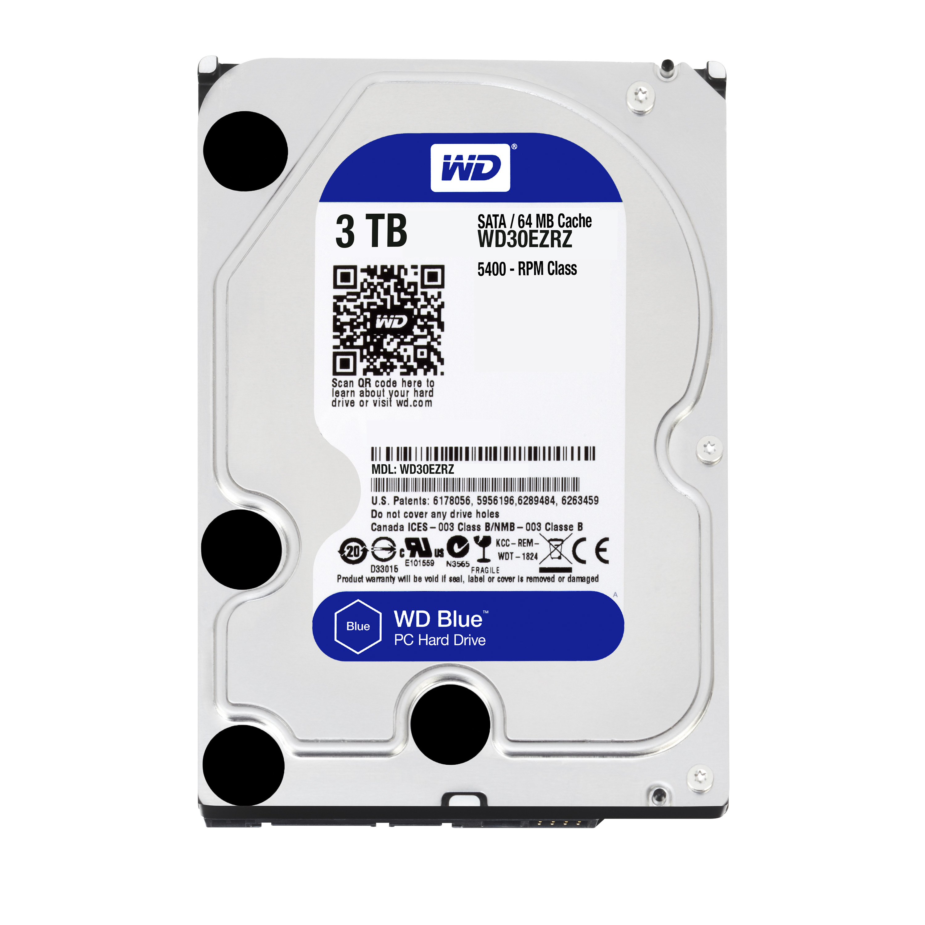 WD Blue WD30EZRZ - Festplatte - 3 TB - intern - 3.5" (8.9 cm)