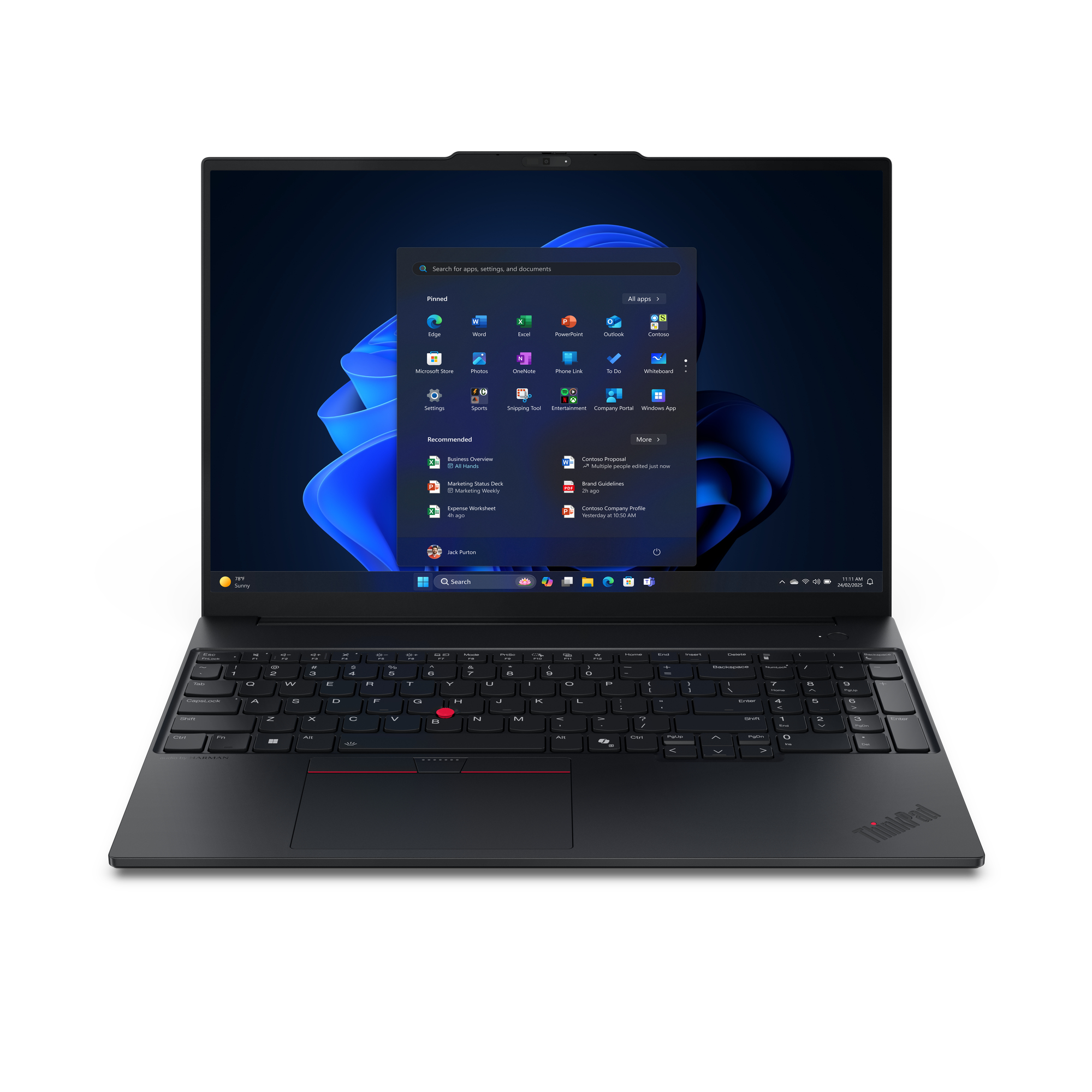 Lenovo ThinkPad E16 Gen 3 21SR - 180°-Scharnierdesign - Intel Core Ultra 5 225U - Win 11 Pro - Intel