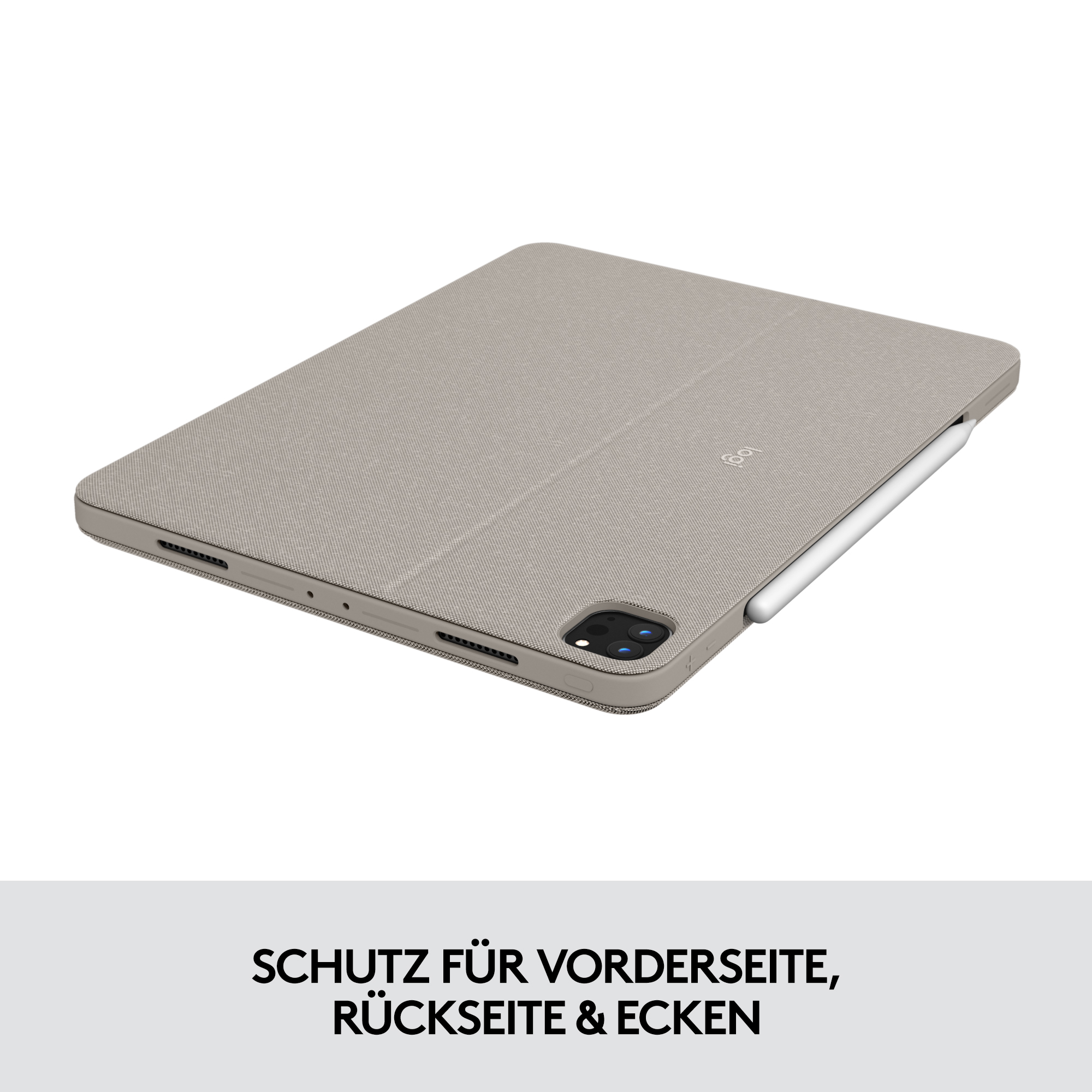 Logitech Combo Touch - Tastatur und Foliohülle - mit Trackpad - hintergrundbeleuchtet - Apple Smart