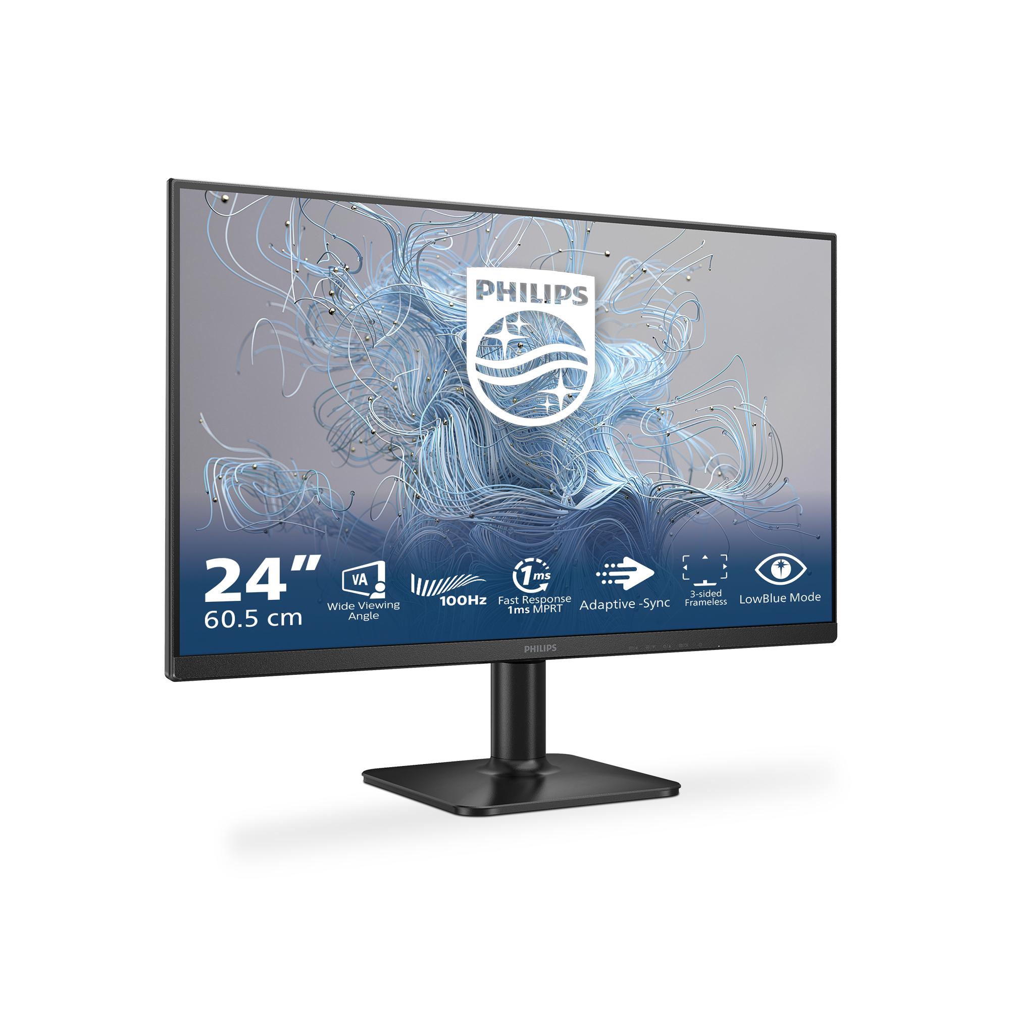 Philips 1000 Series 24E2N1100LB Monitor 60.5 cm (23.8") Full HD, VA, 1ms, HDMI, VGA