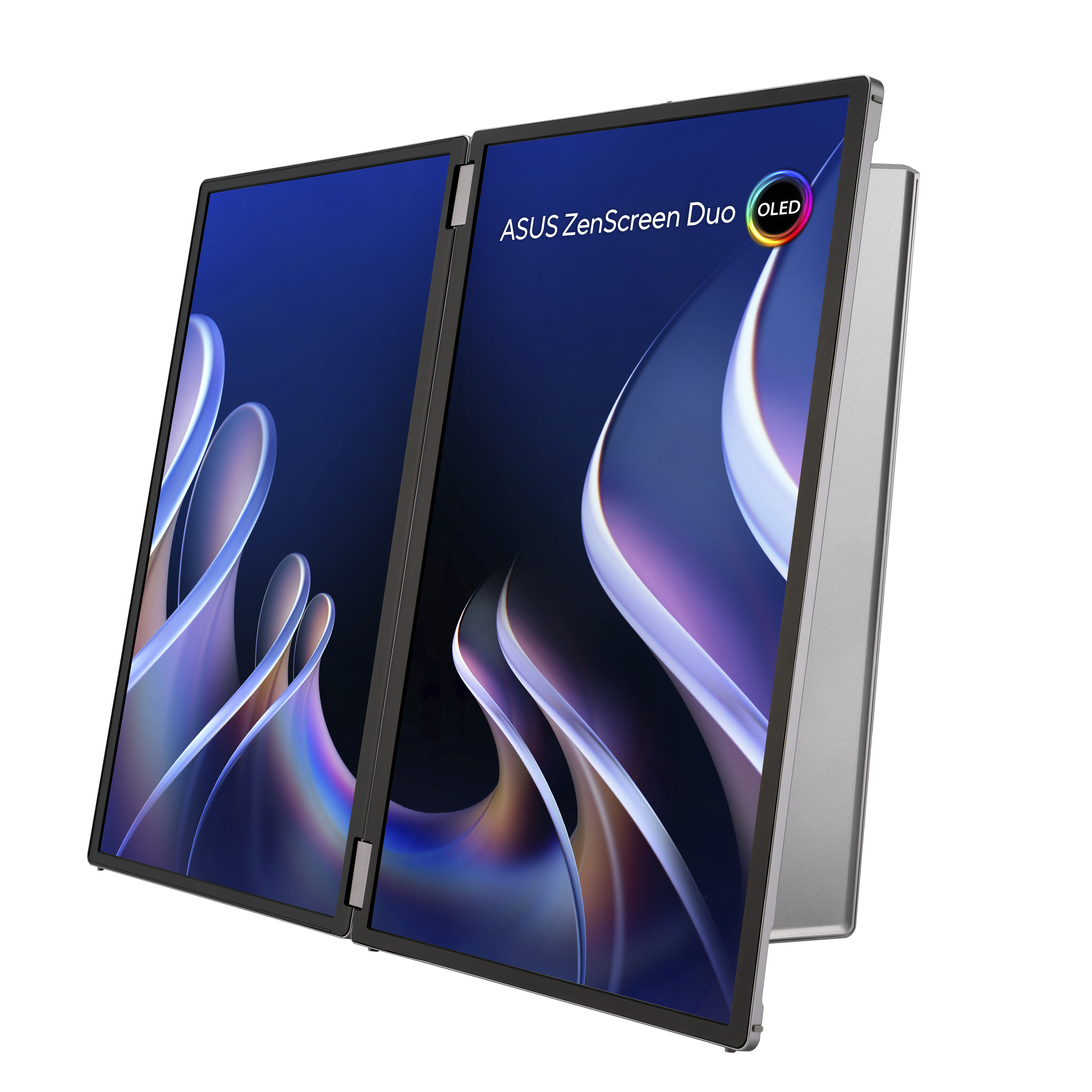 ASUS ZenScreen Duo OLED MQ149CD, 2x 14" WUXGA OLED, 60Hz, 1ms, 400nits, 1x Mini HDMI, 2x USB-C m. DP