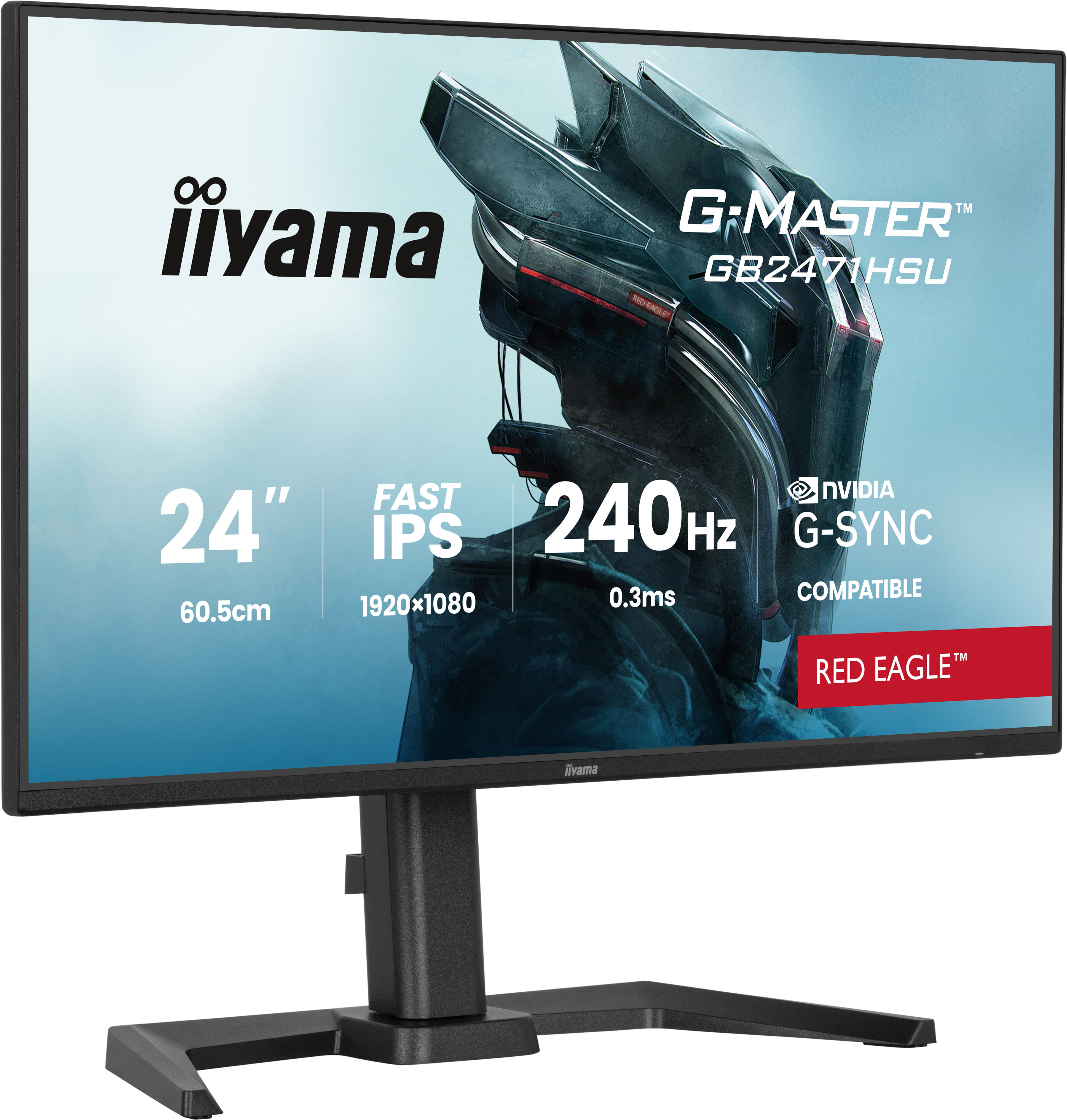 Iiyama G-MASTER Red Eagle GB2471HSU-B1 - LED-Monitor - Gaming - 60.5 cm (24")