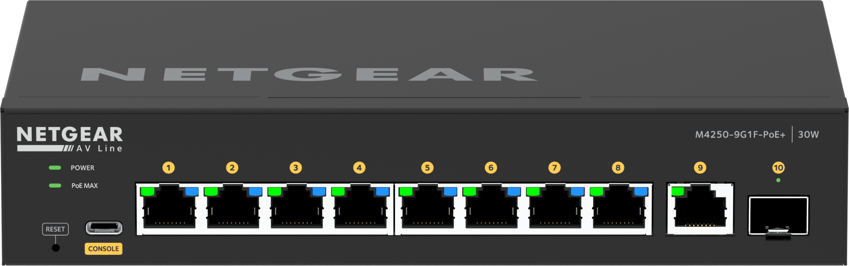 Netgear GSM4210PD-100EUS, Managed, L2/L3, Gigabit Ethernet (10/100/1000), Vollduplex, Power over Eth