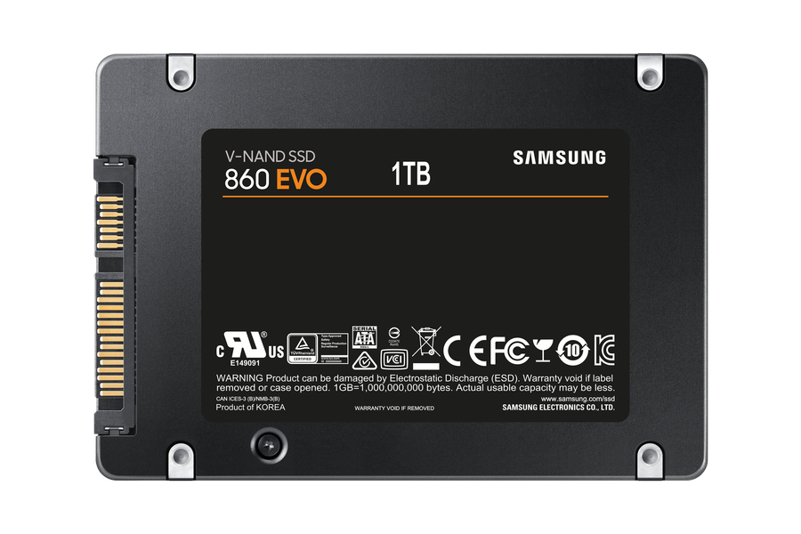 Samsung 860 EVO MZ-76E1T0B - SSD - verschlüsselt - 1 TB - intern - 2.5" (6.4 cm)